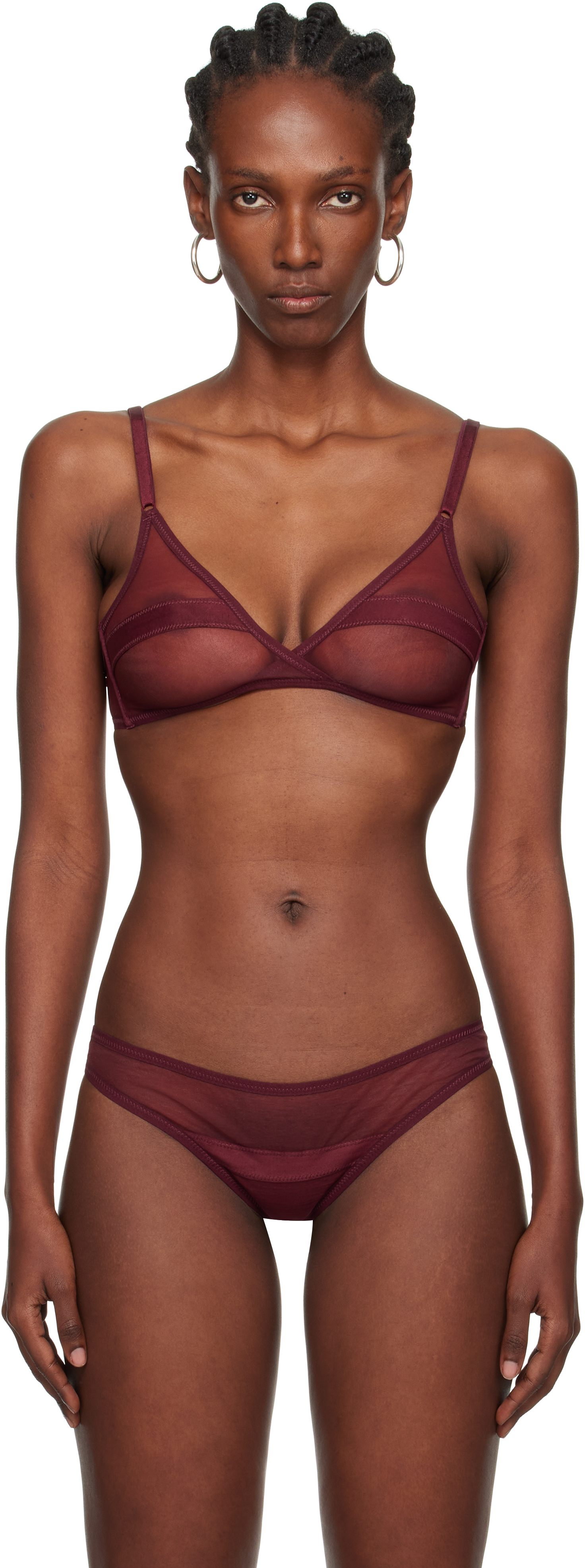 Yasmine Eslami Burgundy Serena Soft Bra