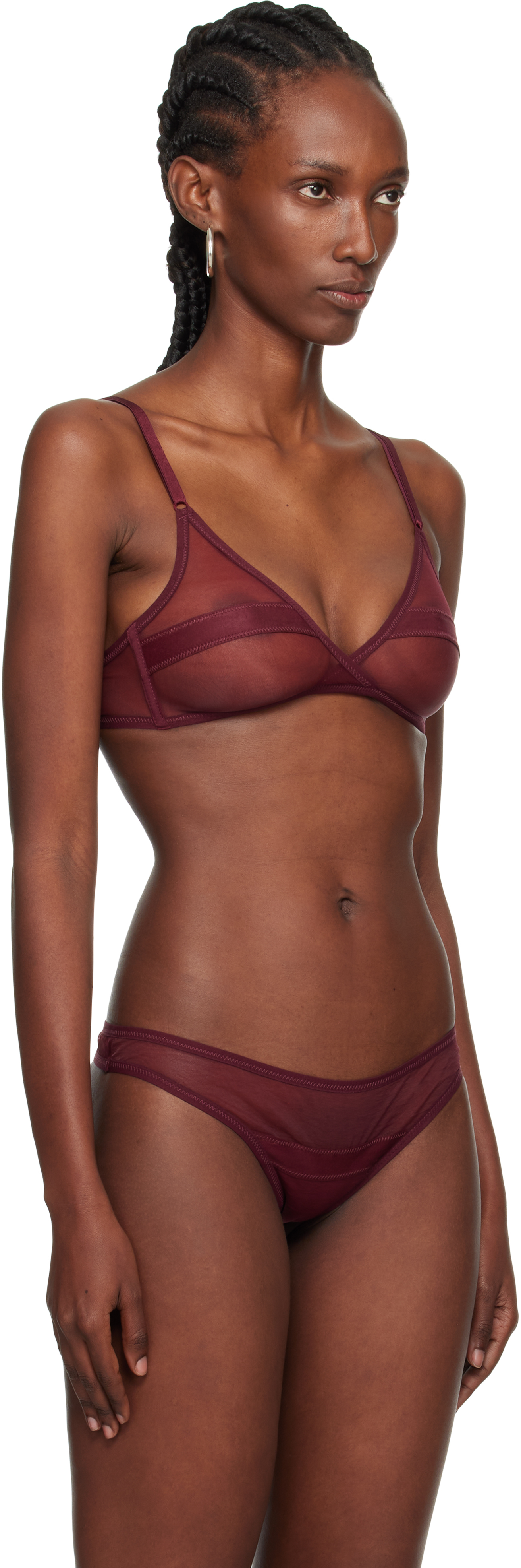 Yasmine Eslami Burgundy Serena Soft Bra