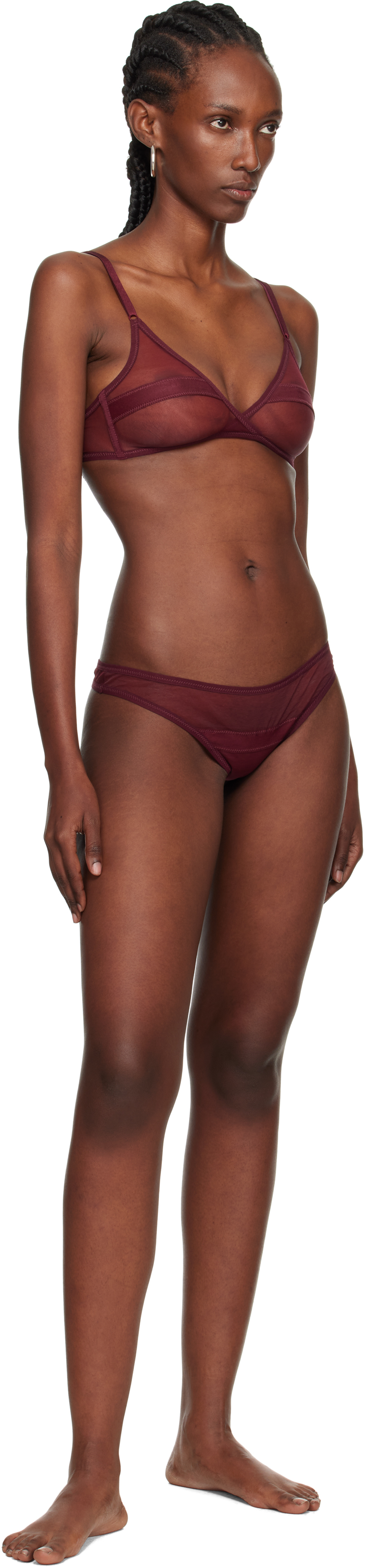 Yasmine Eslami Burgundy Serena Soft Bra