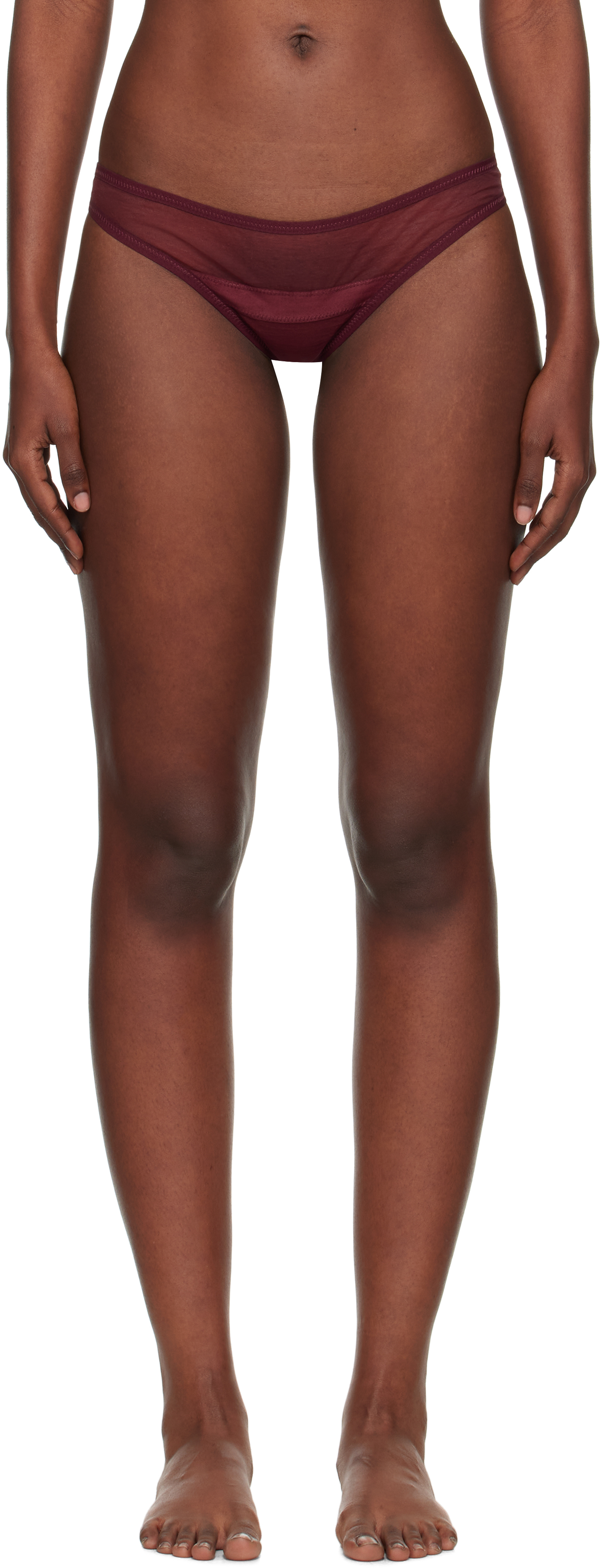 Yasmine Eslami Burgundy Serena Thong
