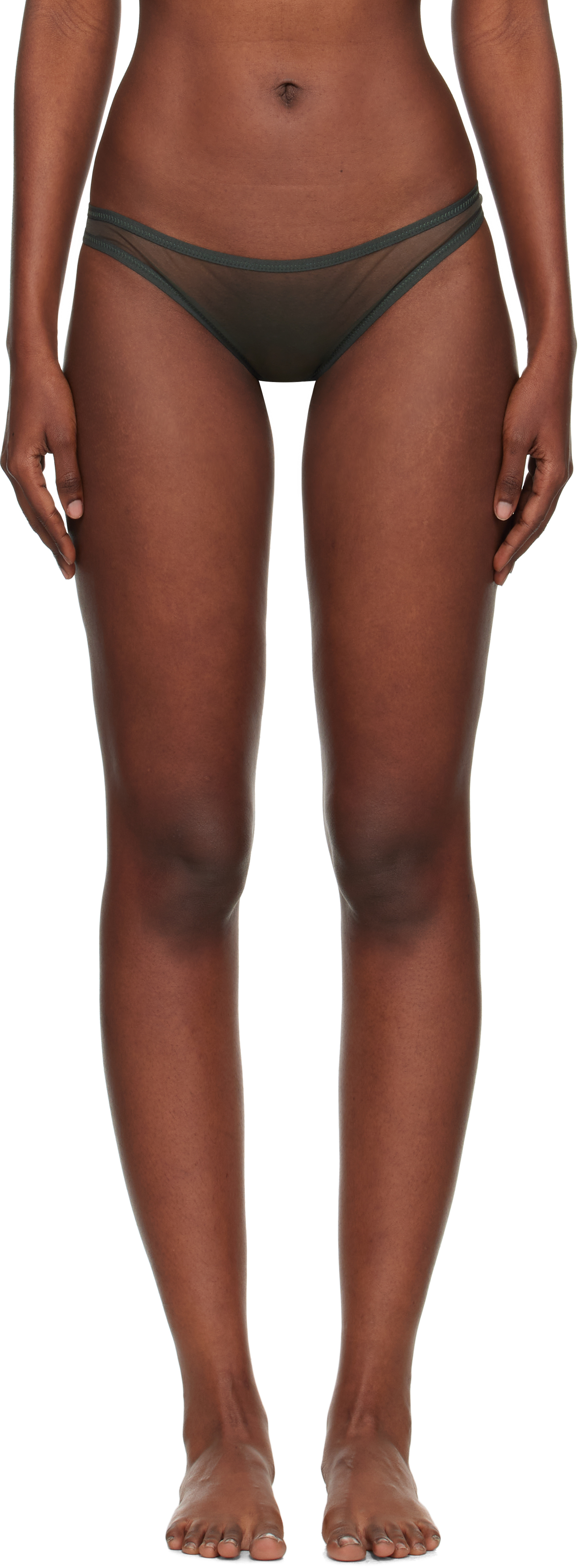 Yasmine Eslami Khaki Jeanne Briefs