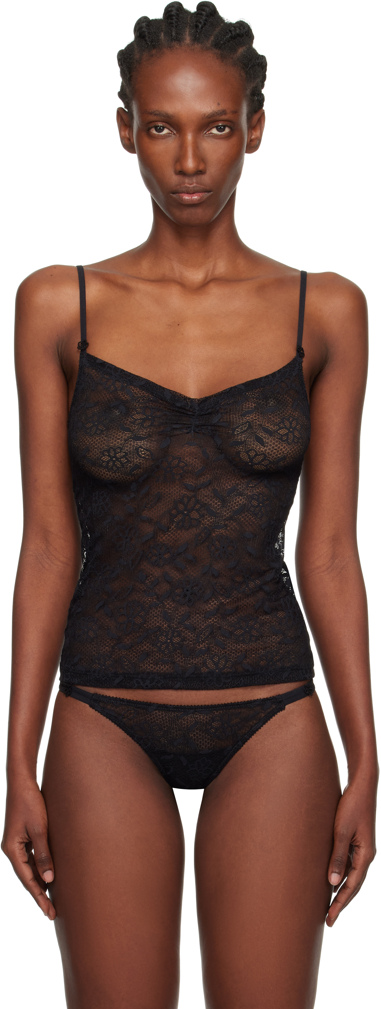 Yasmine Eslami Black Alice Camisole In Black