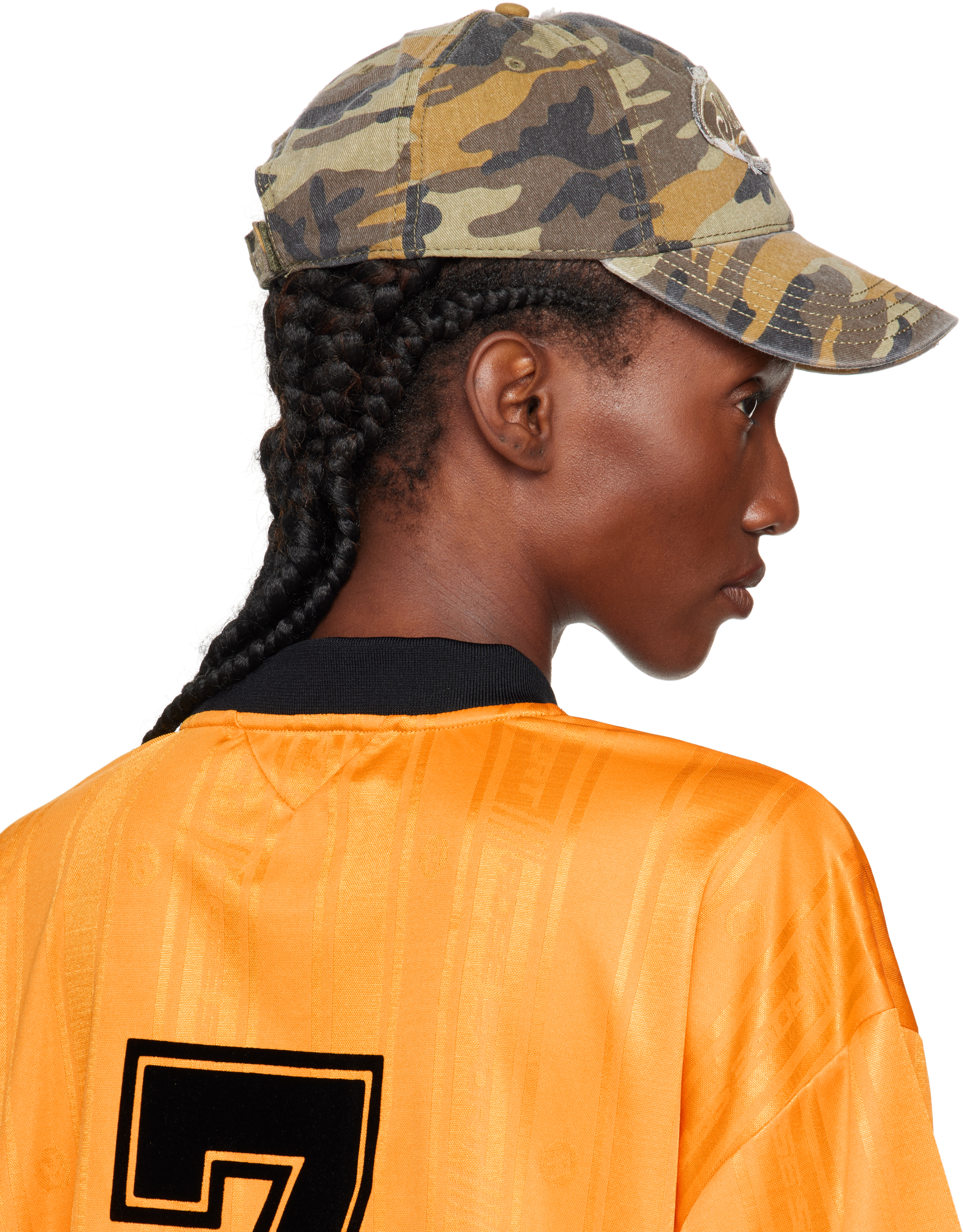 Martine Rose Green & Gray Collage 'expect Perfection' Cap In Multi