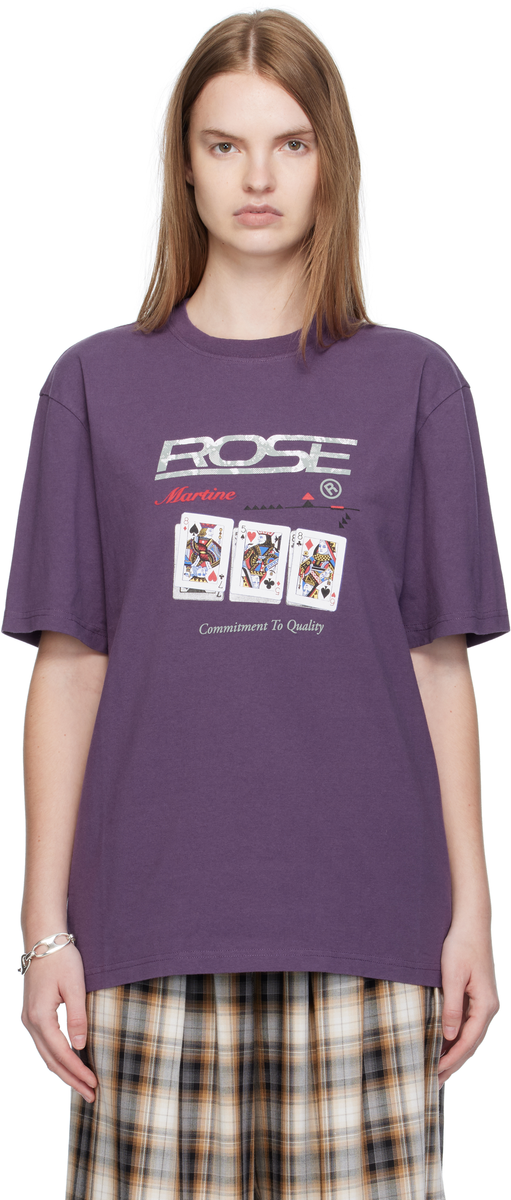 Purple Classic T-shirt by Martine Rose on Sale