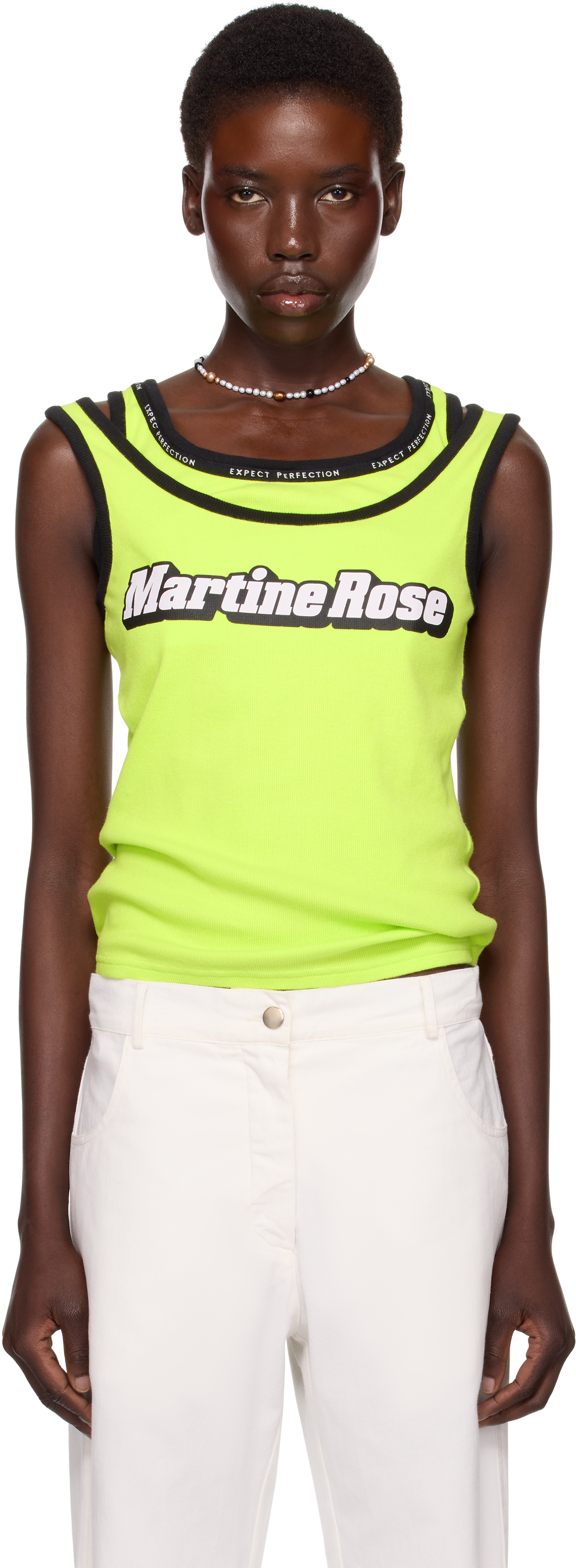 SSENSE Exclusive Green Folded Vest Tank Top