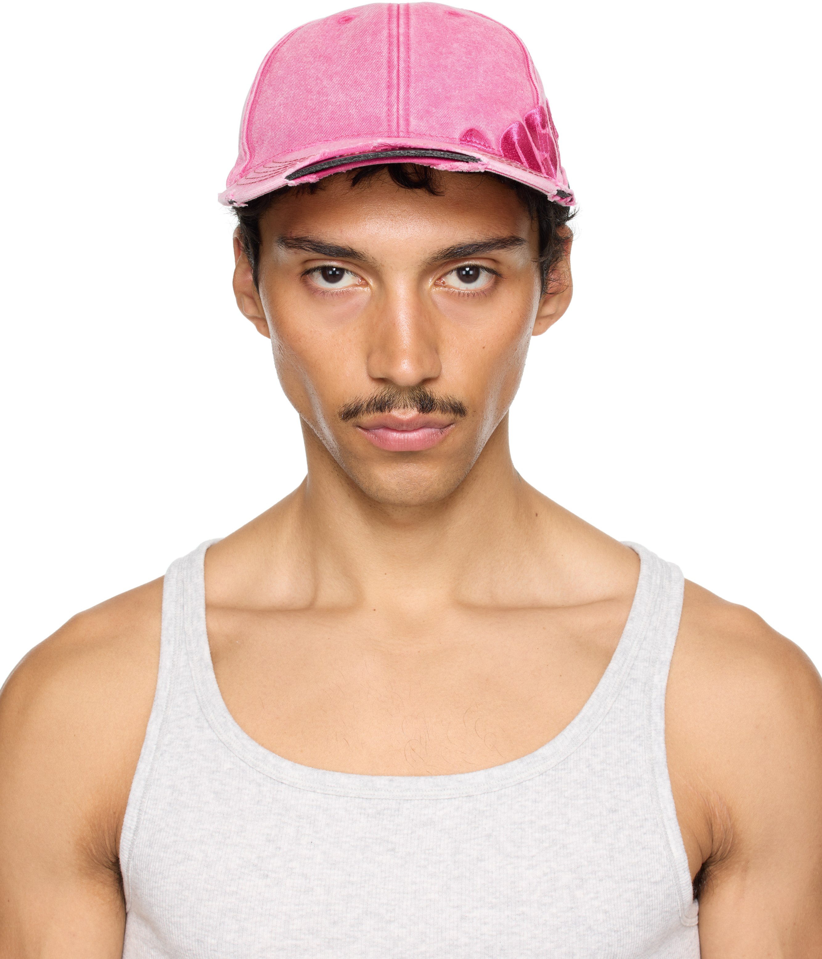 SSENSE Canada Exclusive Pink Roll Back Cap by Martine Rose on Sale