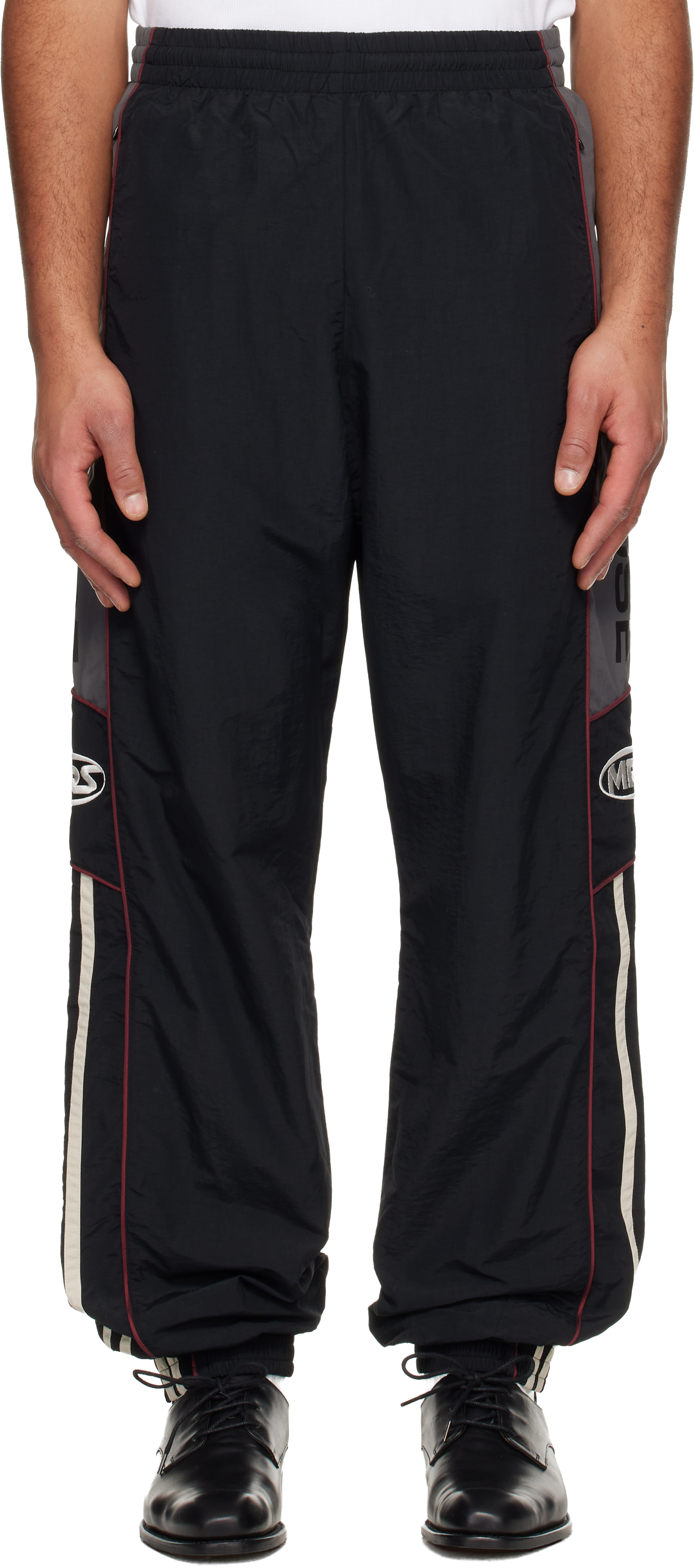 Martine Rose Black & Gray Hockey Track Pants