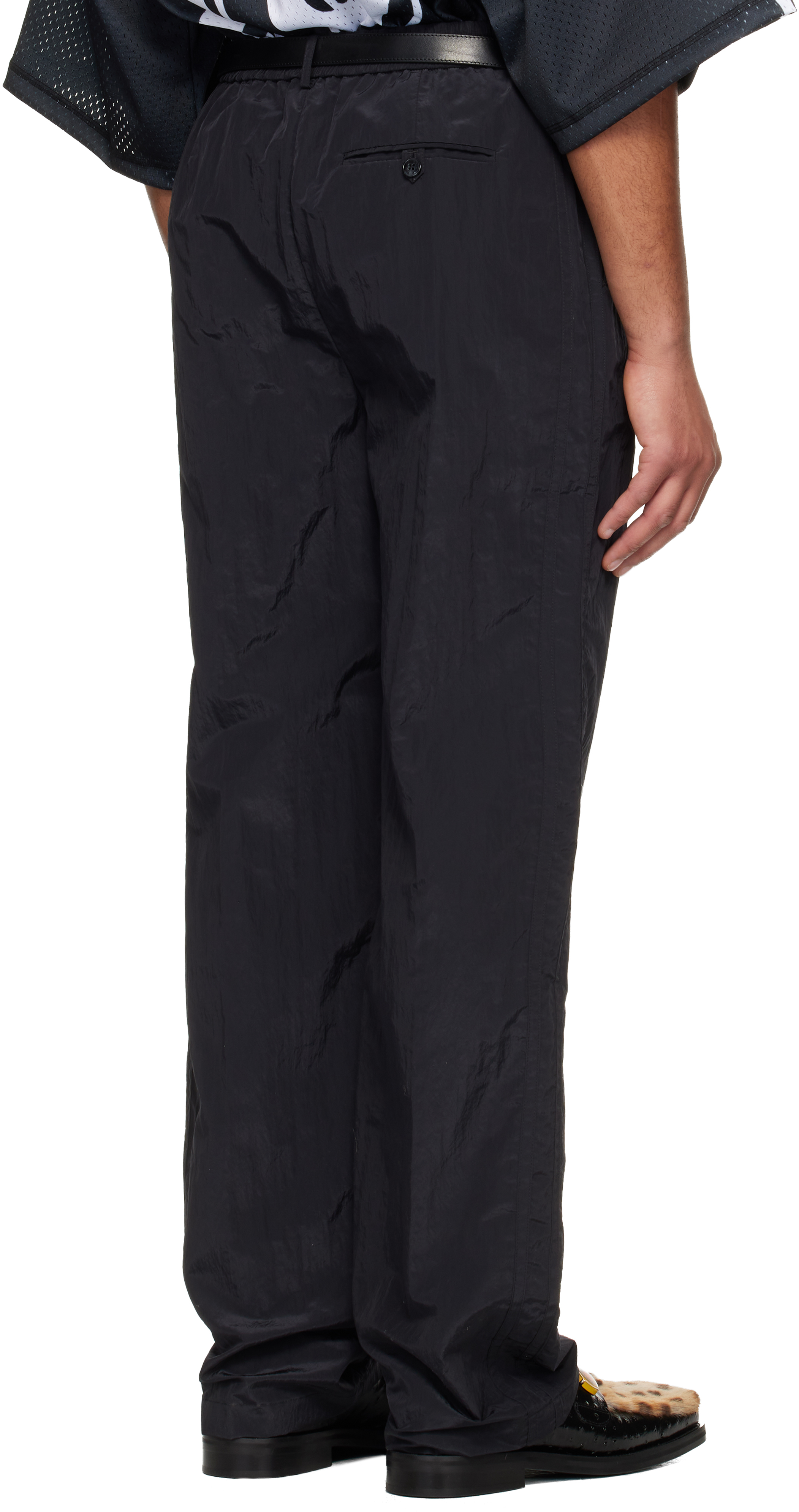 Martine Rose Black Tailored Track Trousers In Black