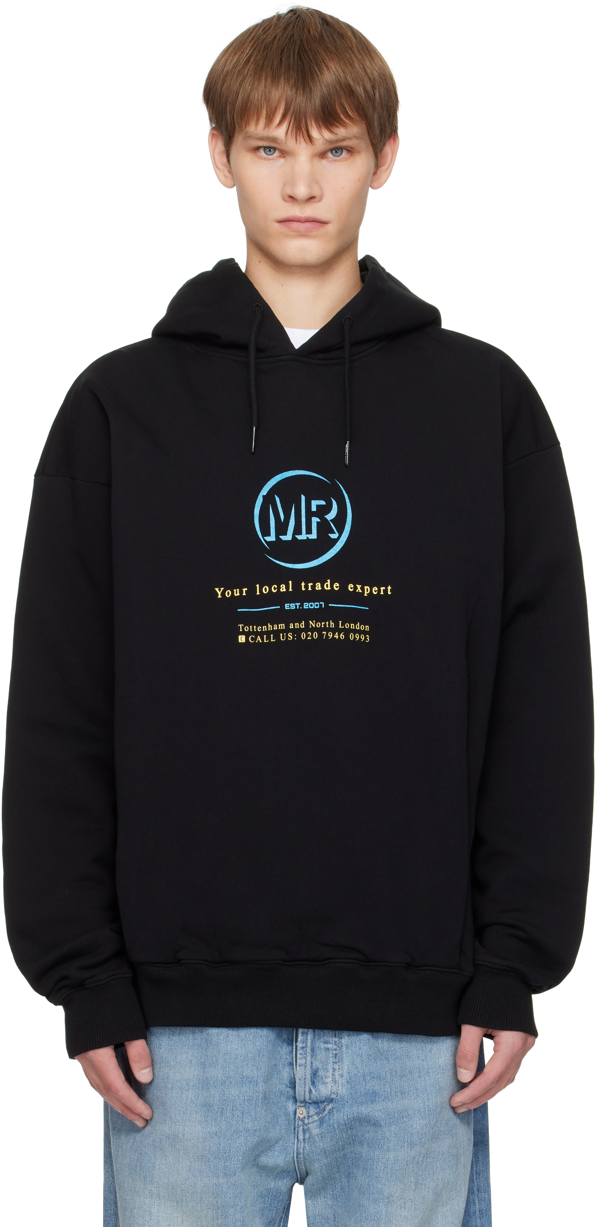 Martine Rose Black Classic Hoodie In Multi