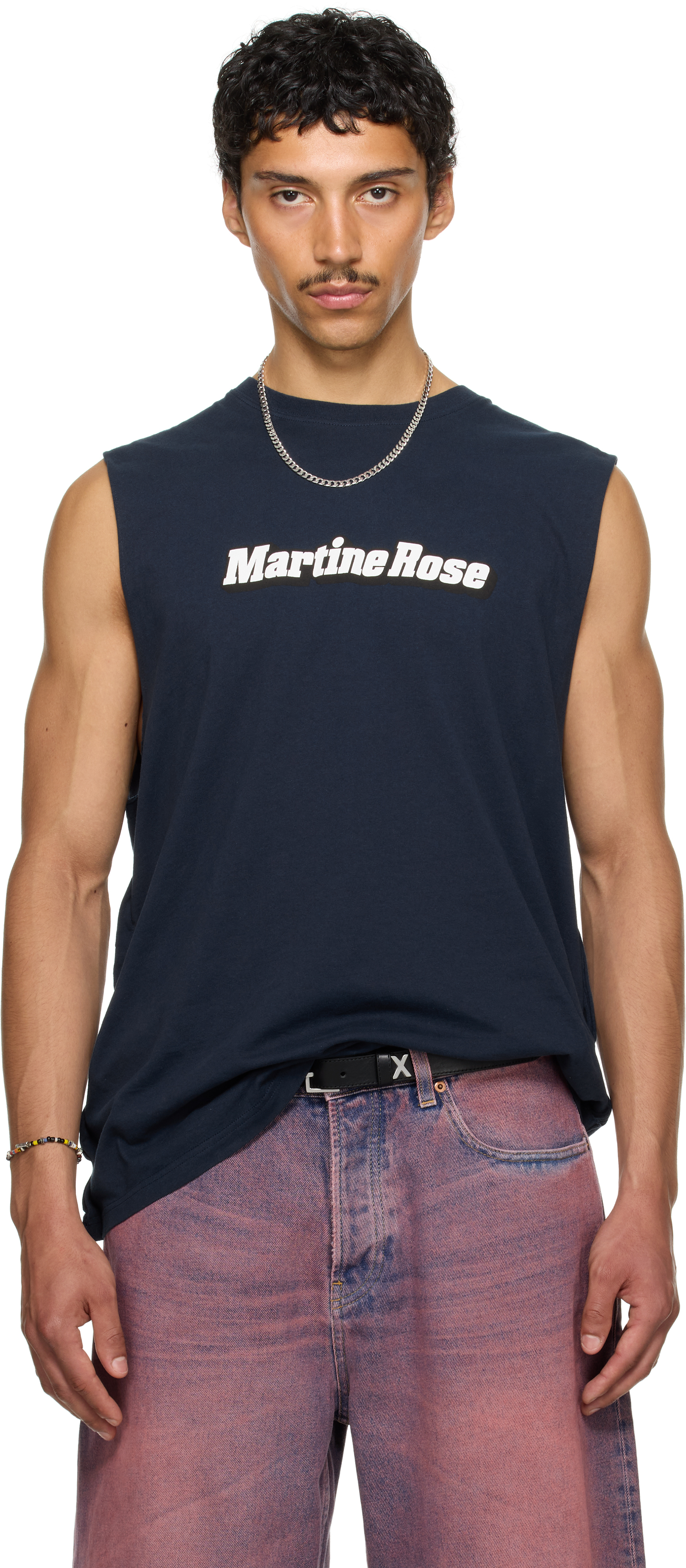 SSENSE Exclusive Navy Double Vest Tank Top