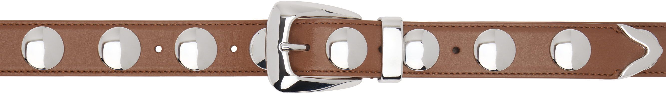 Khaite Tan Benny With Studs Belt