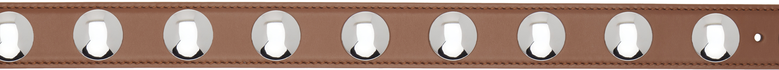 Shop Khaite Tan Benny With Studs Belt