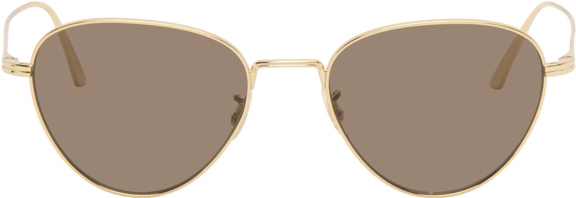 KHAITE Gold Oliver Peoples Edition 1991C Sunglasses