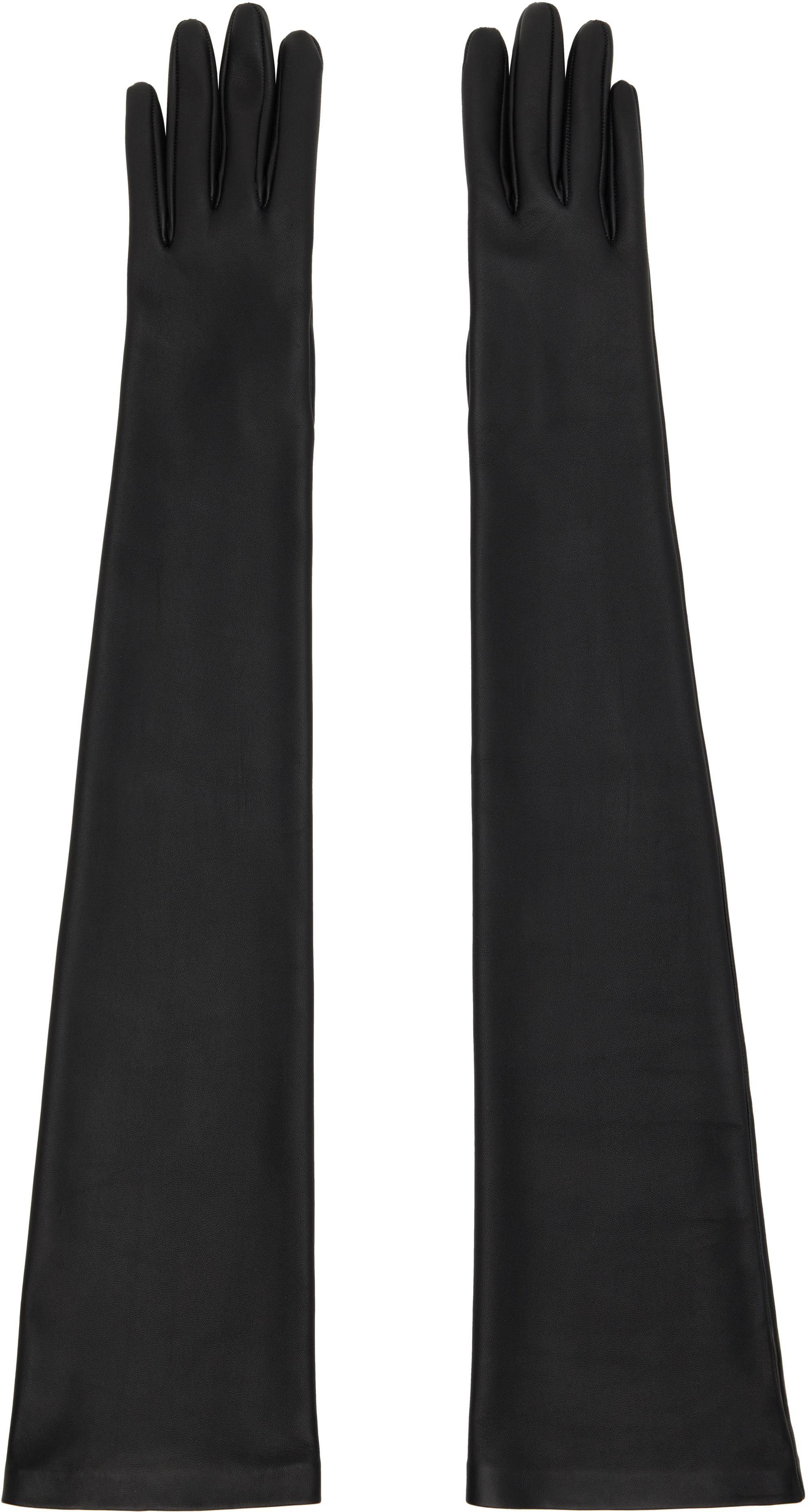 Khaite Black Remo Long Gloves