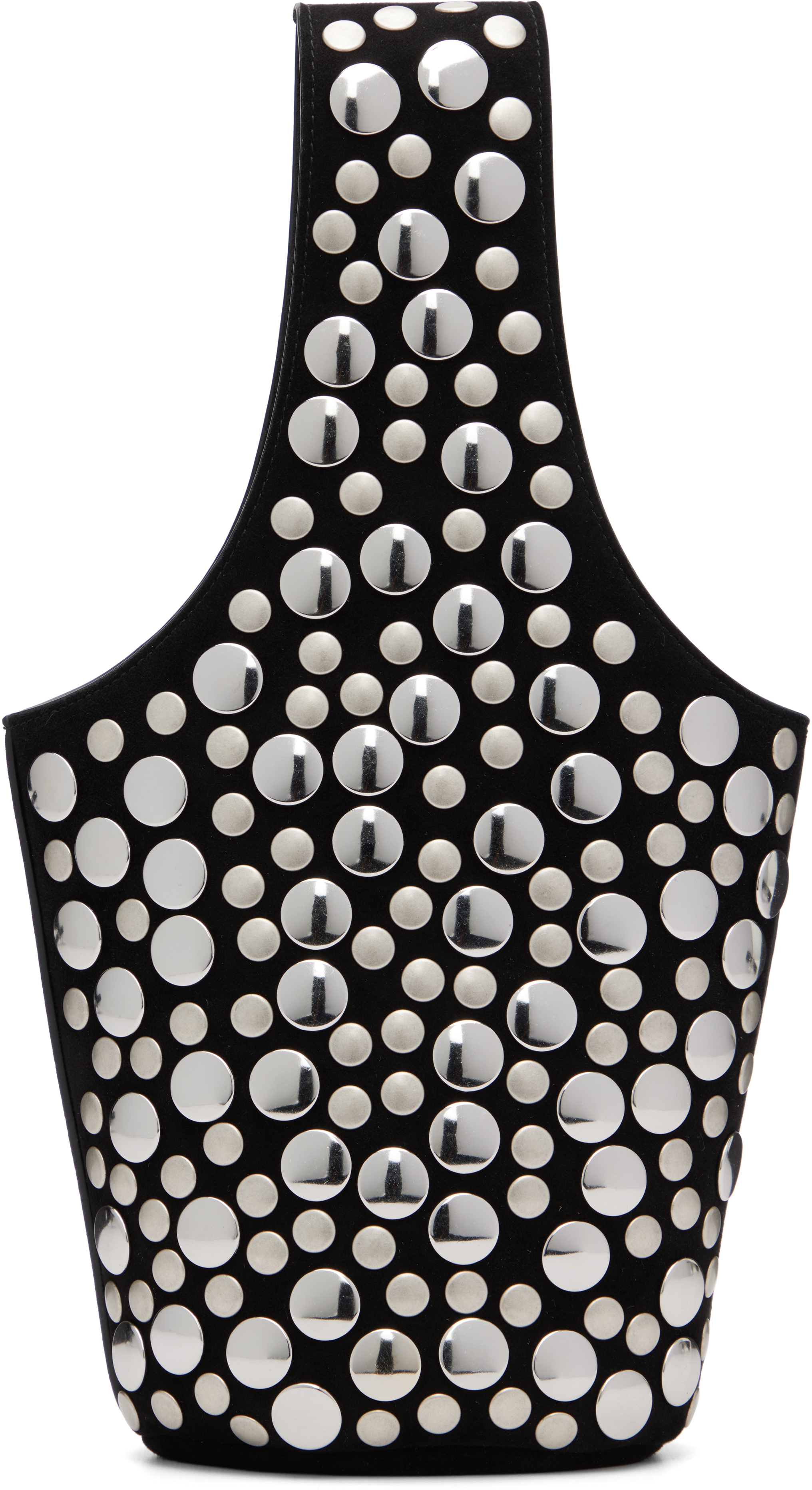 Khaite Livia Small Studded Suede Bucket Bag