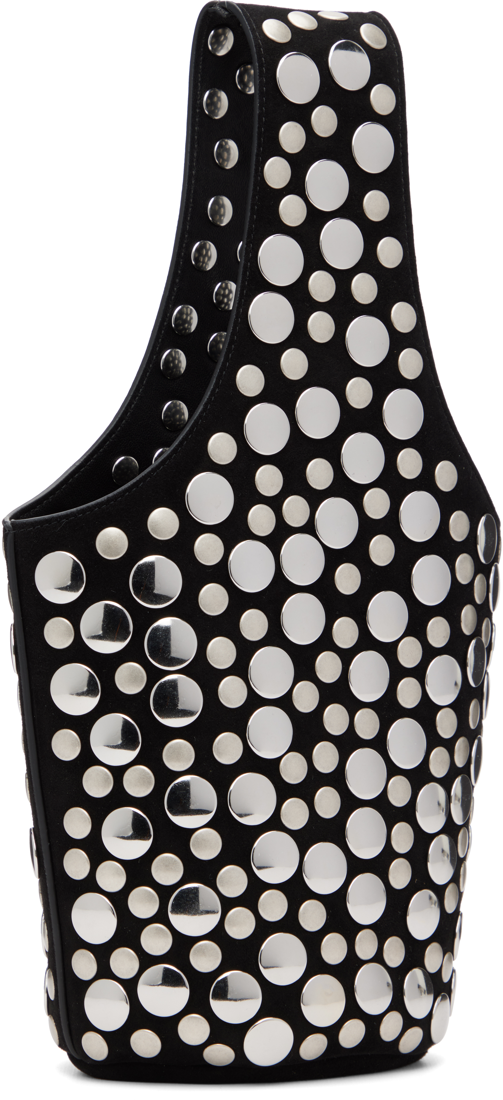 Khaite Livia Small Studded Suede Bucket Bag