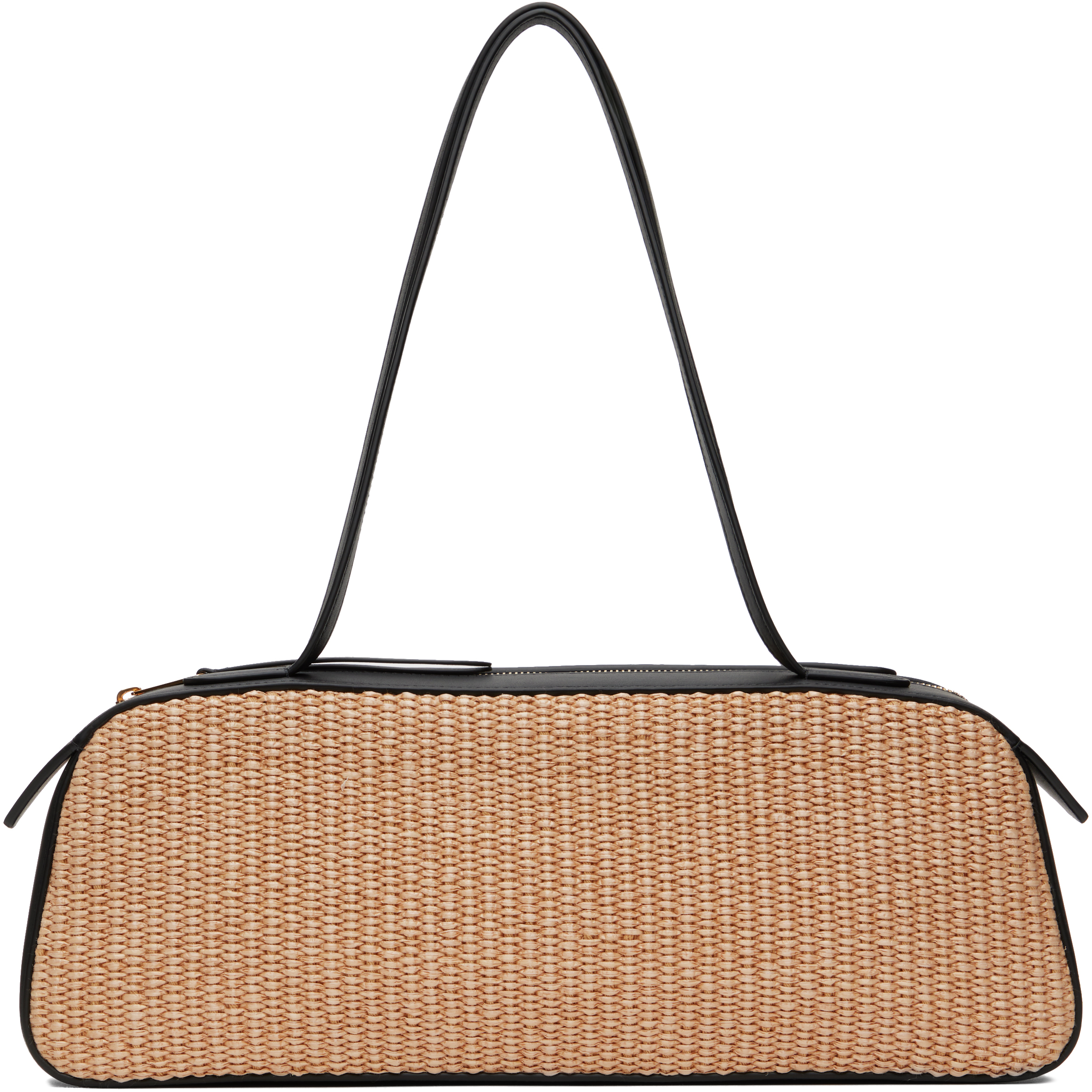 KHAITE BEIGE & BLACK SIMONA SHOULDER BAG 