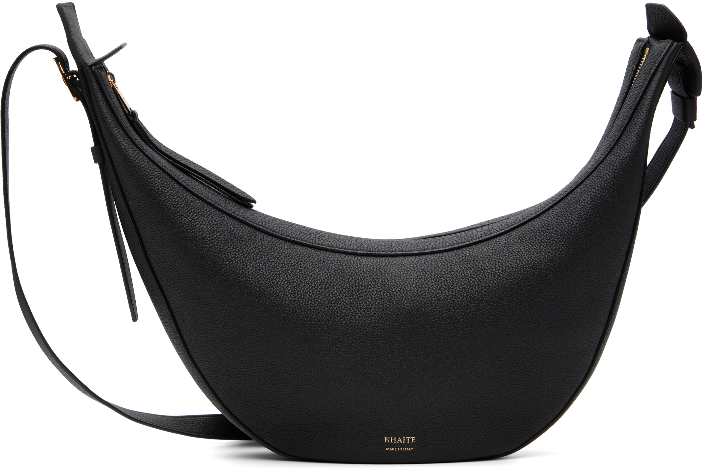 Khaite Augustina Small Leather Crossbody Bag In Black