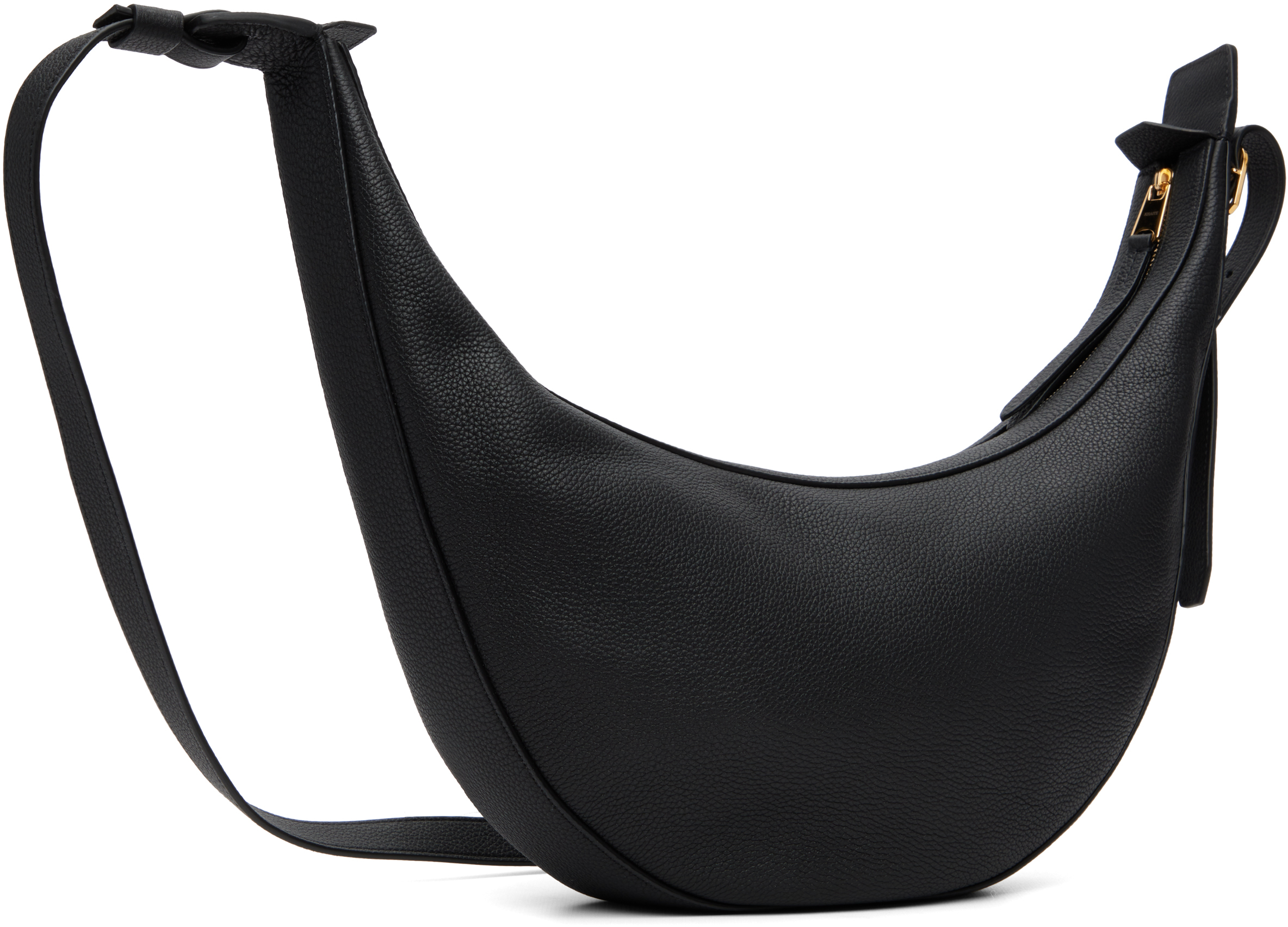 Khaite Augustina Small Leather Crossbody Bag In Black