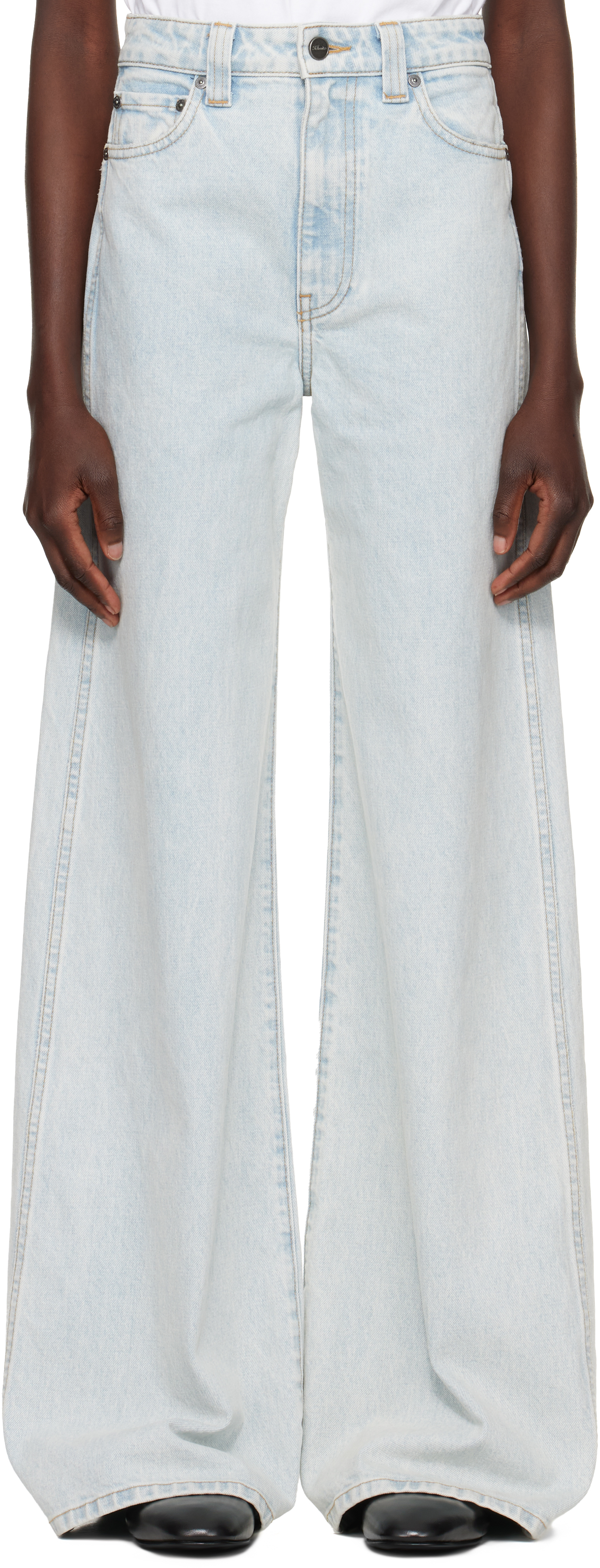 Khaite Light Blue Denim Dane Jeans<br/> In Blue
