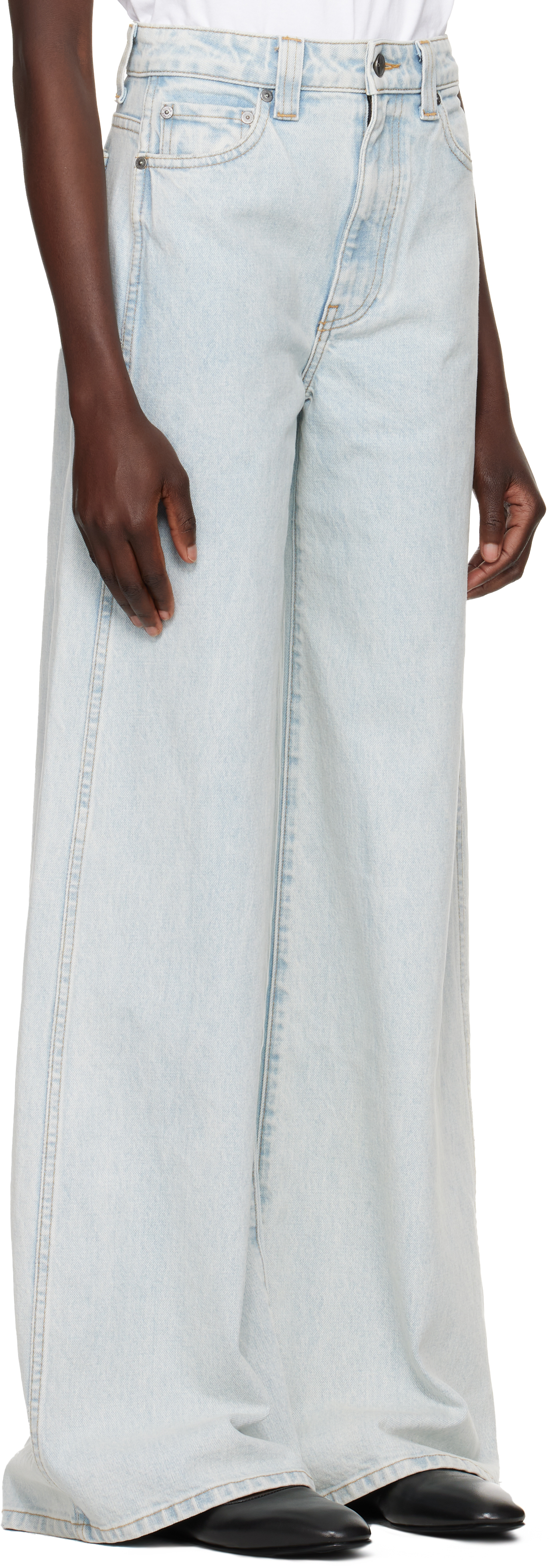Khaite Light Blue Denim Dane Jeans<br/> In Blue
