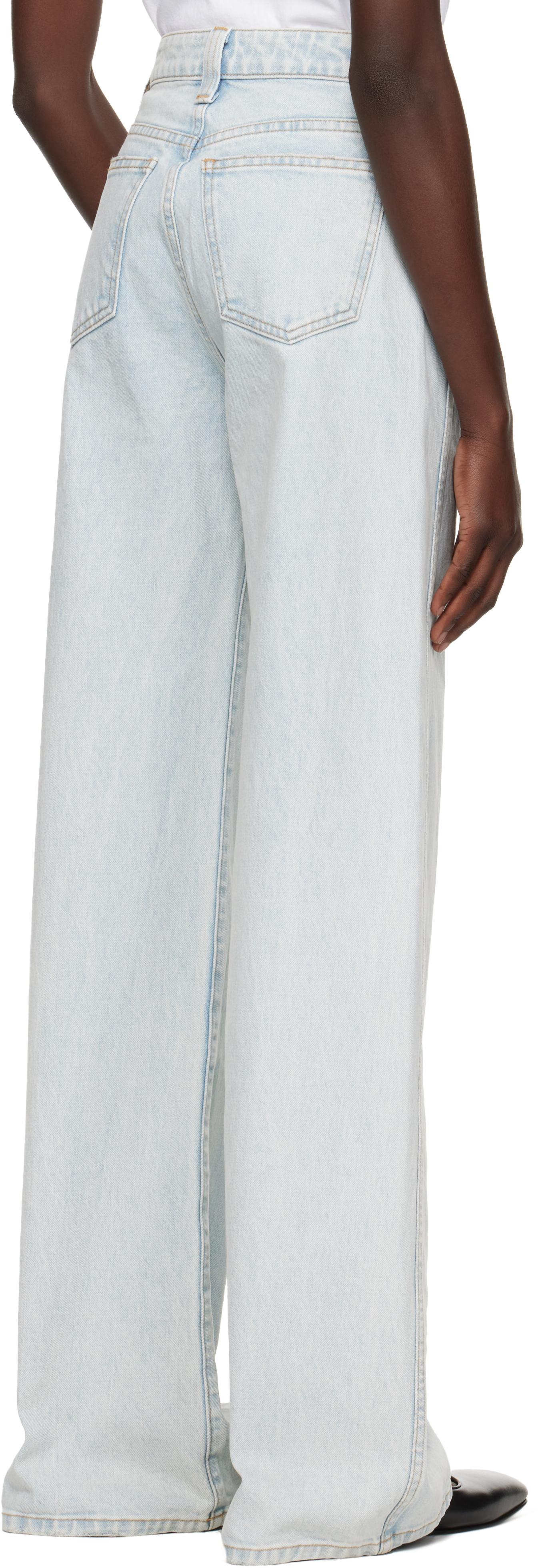 Khaite Light Blue Denim Dane Jeans<br/> In Blue
