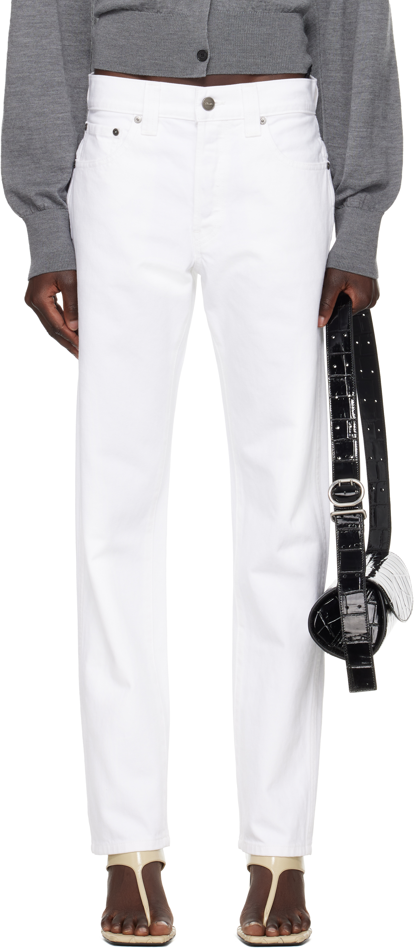 KHAITE WHITE CALLUM JEANS