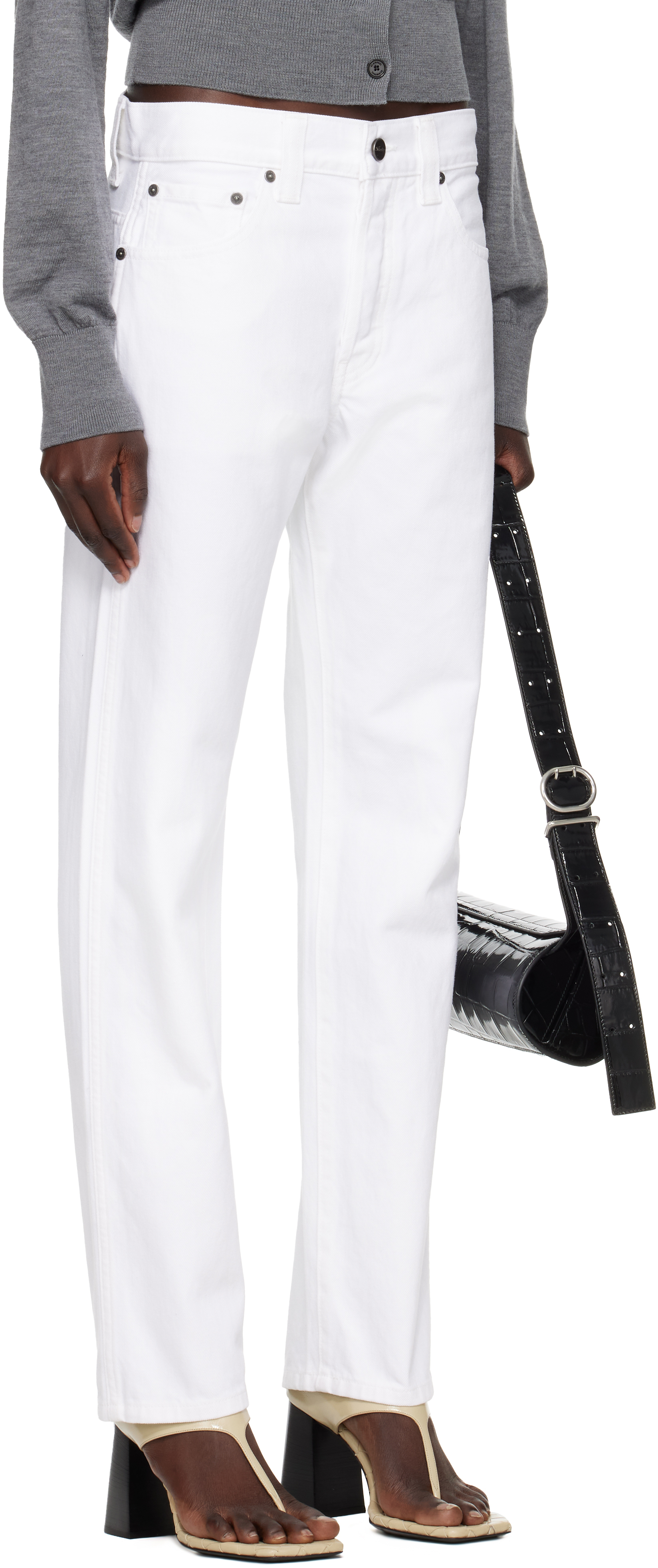 KHAITE WHITE CALLUM JEANS