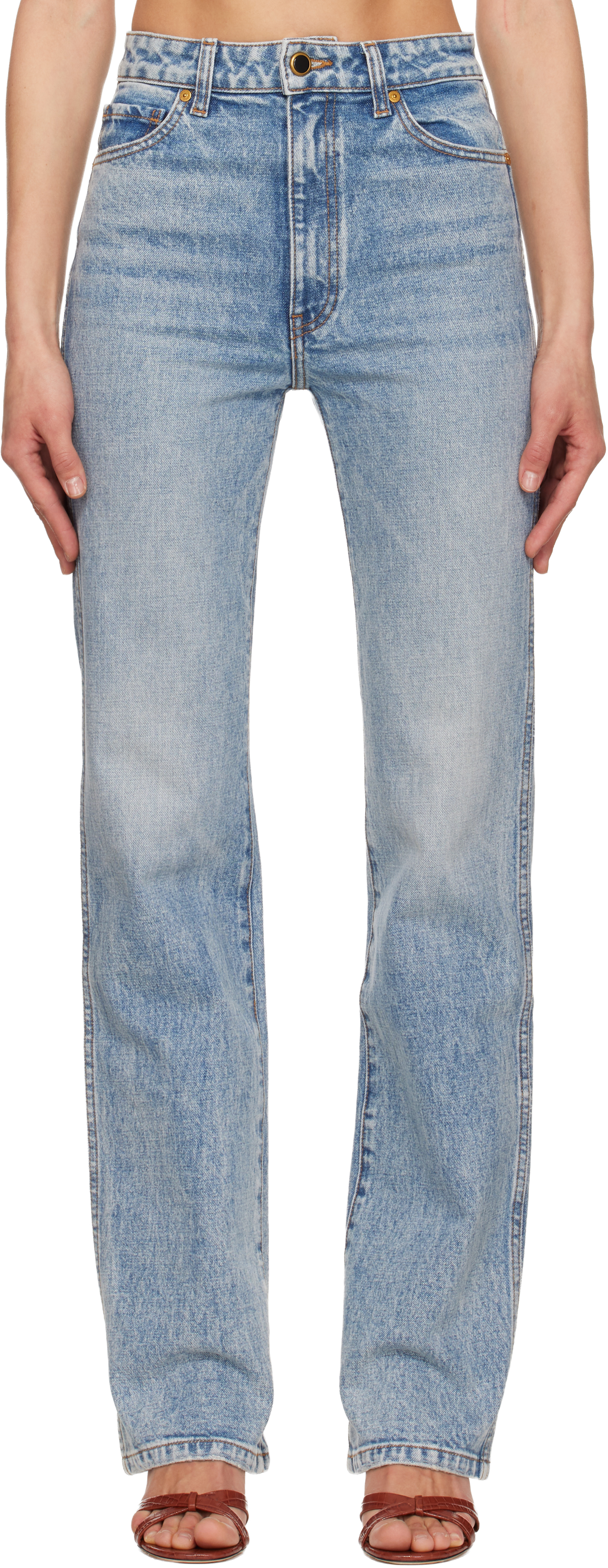 Khaite Blue Danielle Stretch Jeans