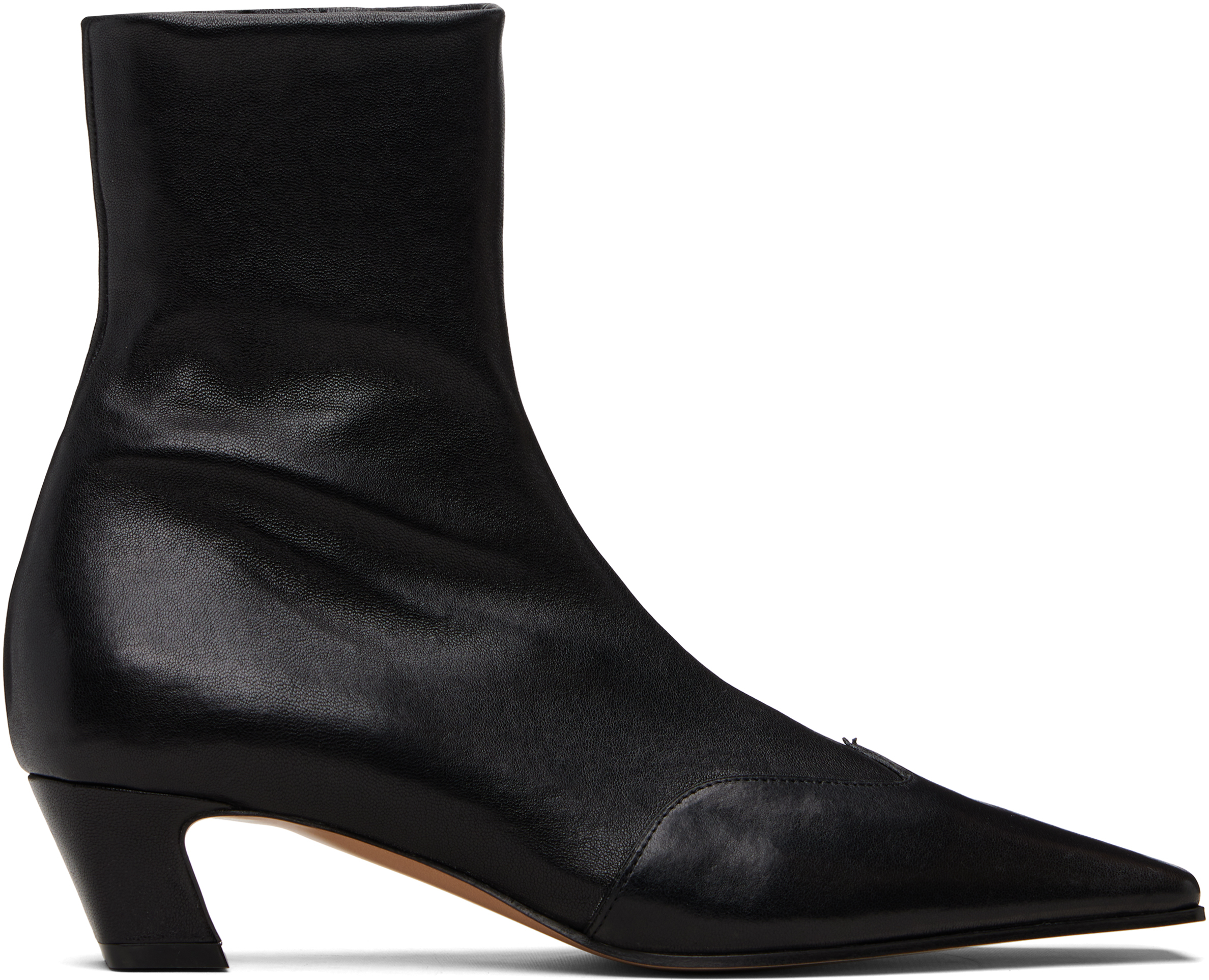 Khaite Nevada Ankle Stretch Boot 40 In Black