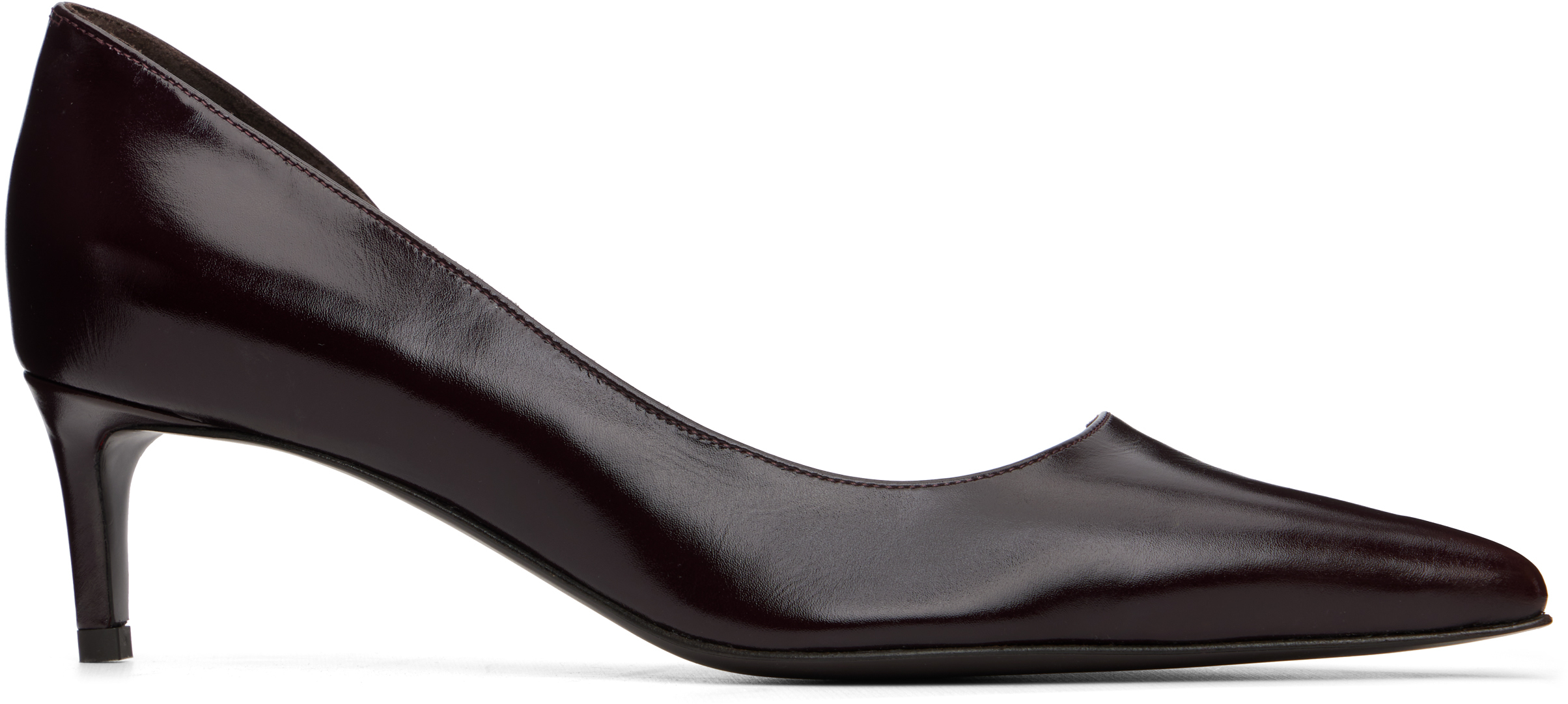 Khaite Burgundy Jet D'orsay Low Heels