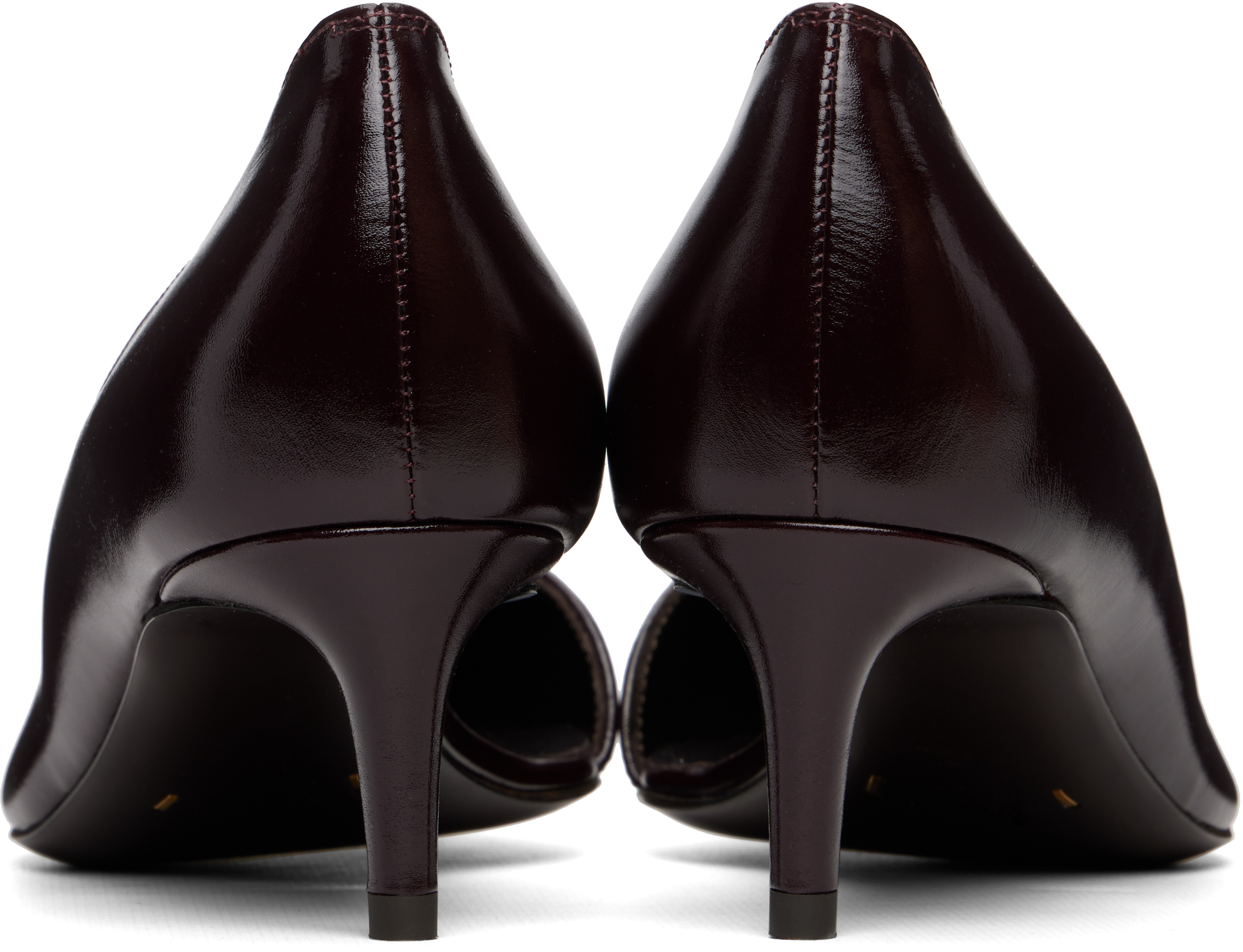 Khaite Jett Dorsay 45 Glossed Leather Pumps In Black