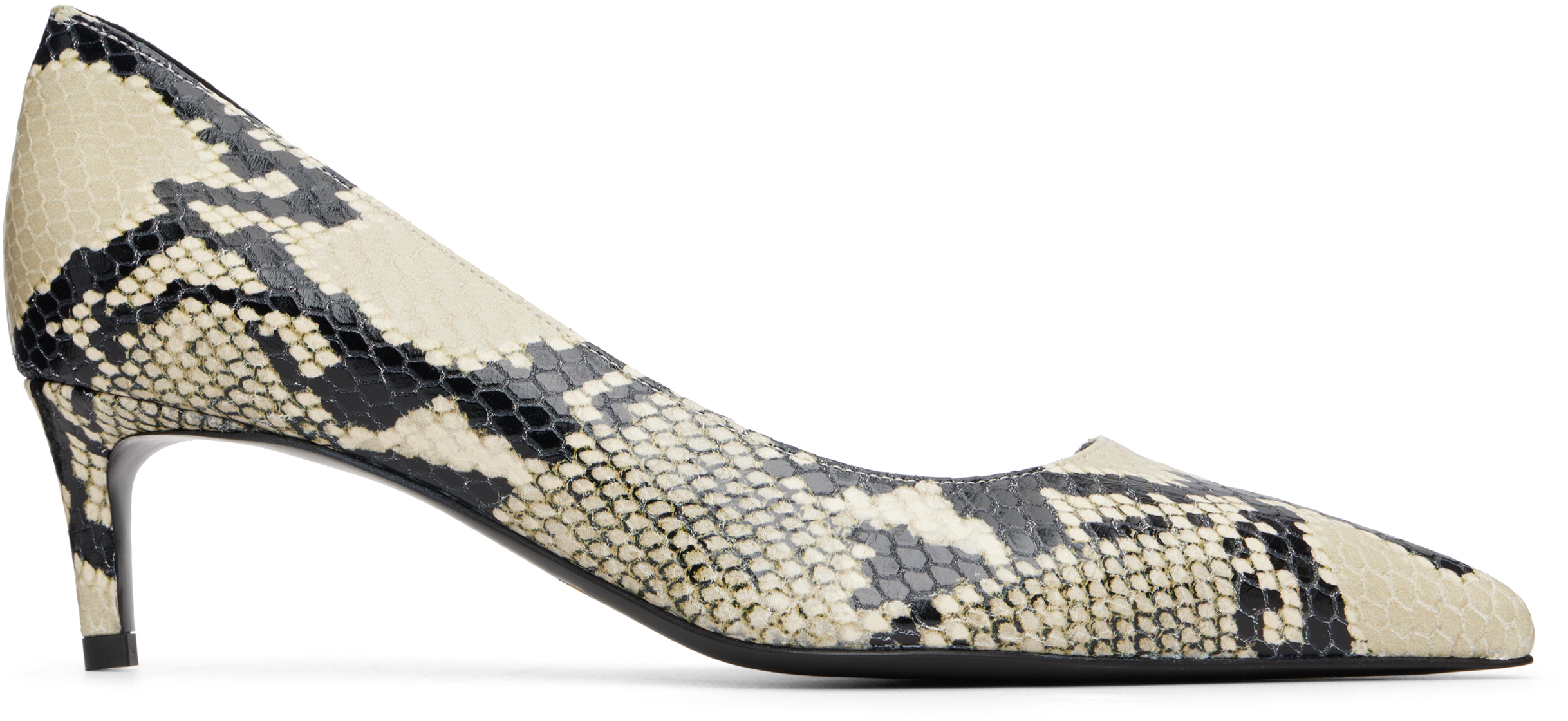 Khaite Jett Snake-effect Leather Pumps In Animal Print