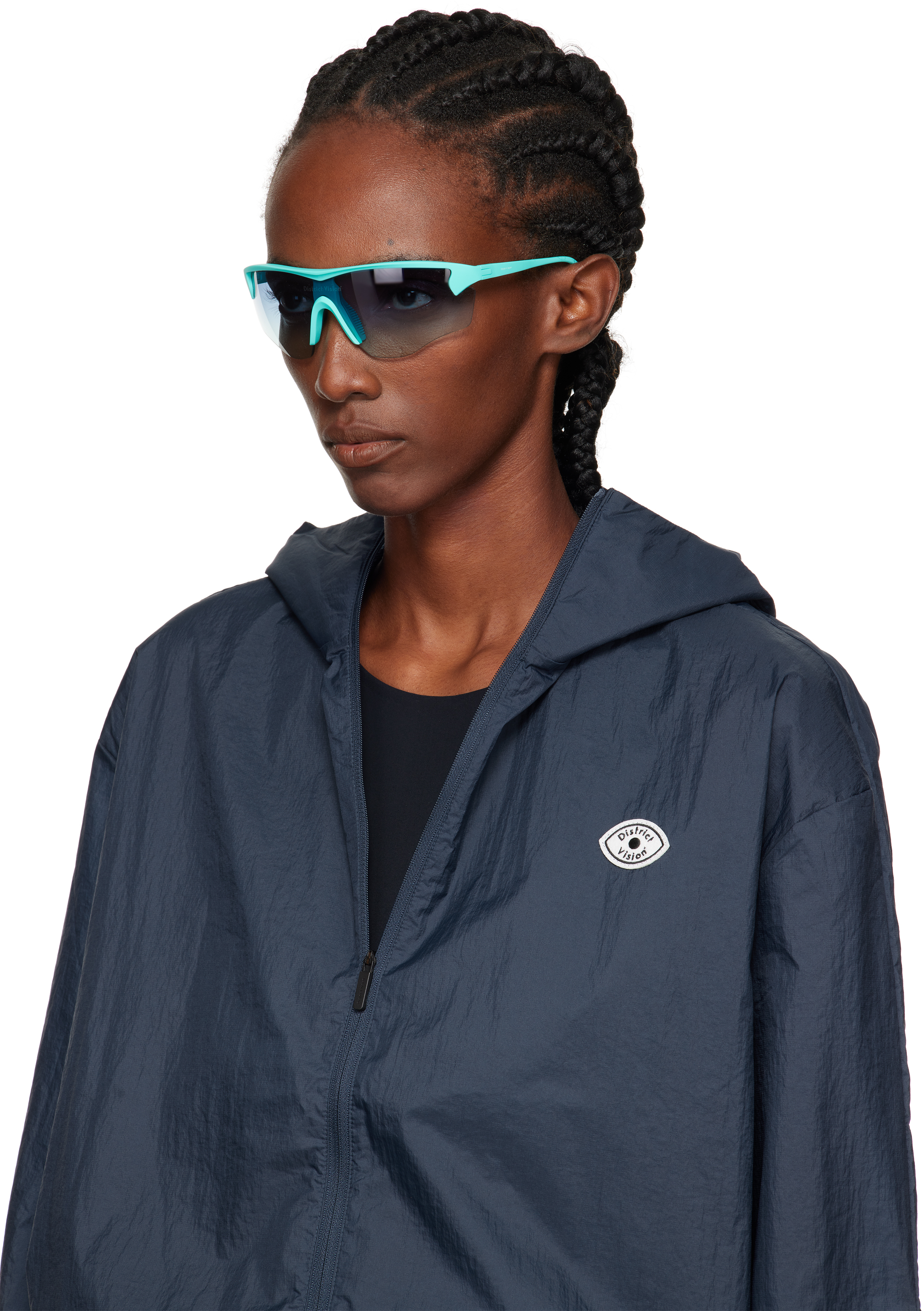 District Vision Blue Junya Racer Sunglasses