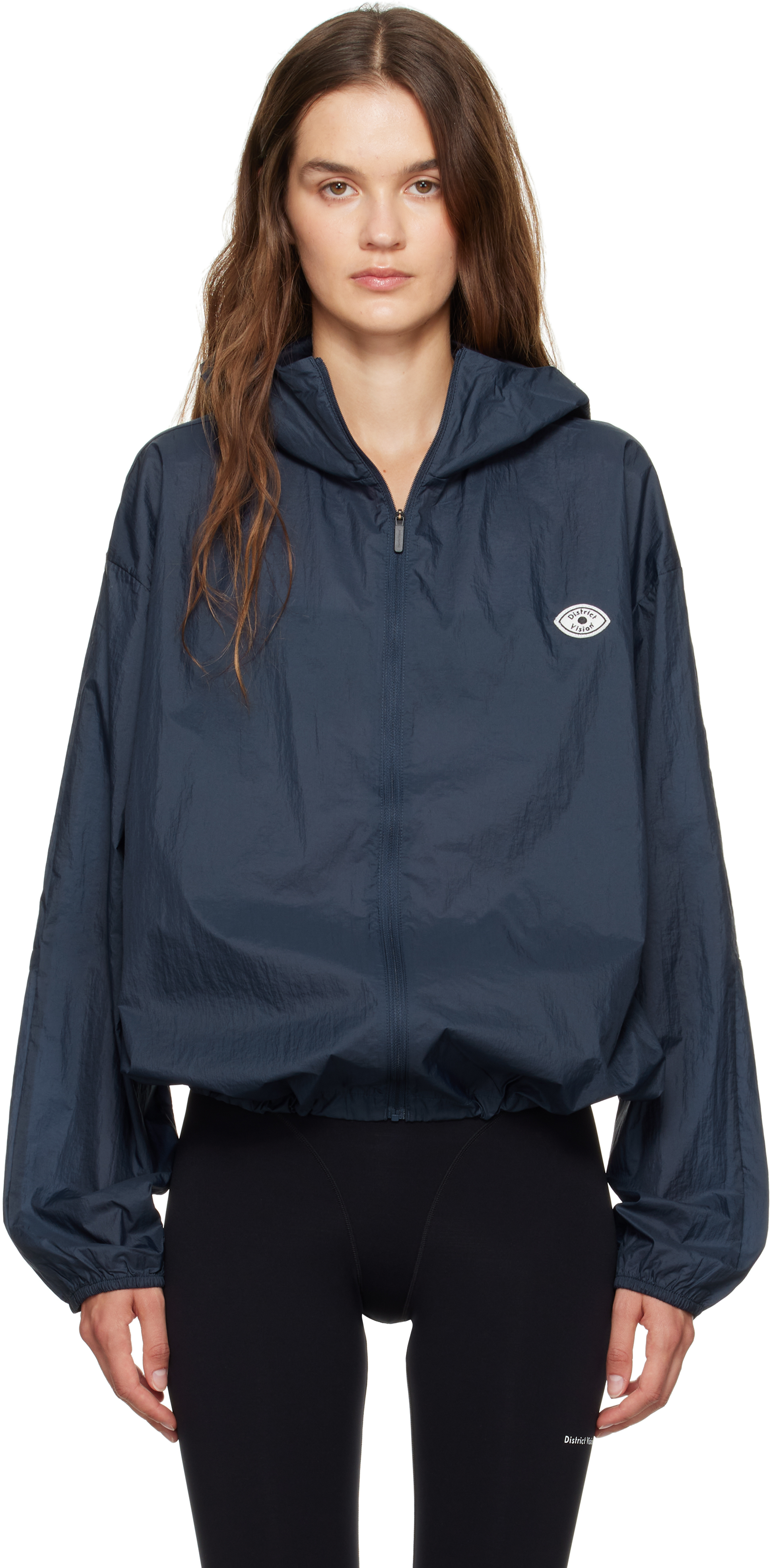 District Vision Navy Ultralight Dwr Windbreaker Jacket In Blue