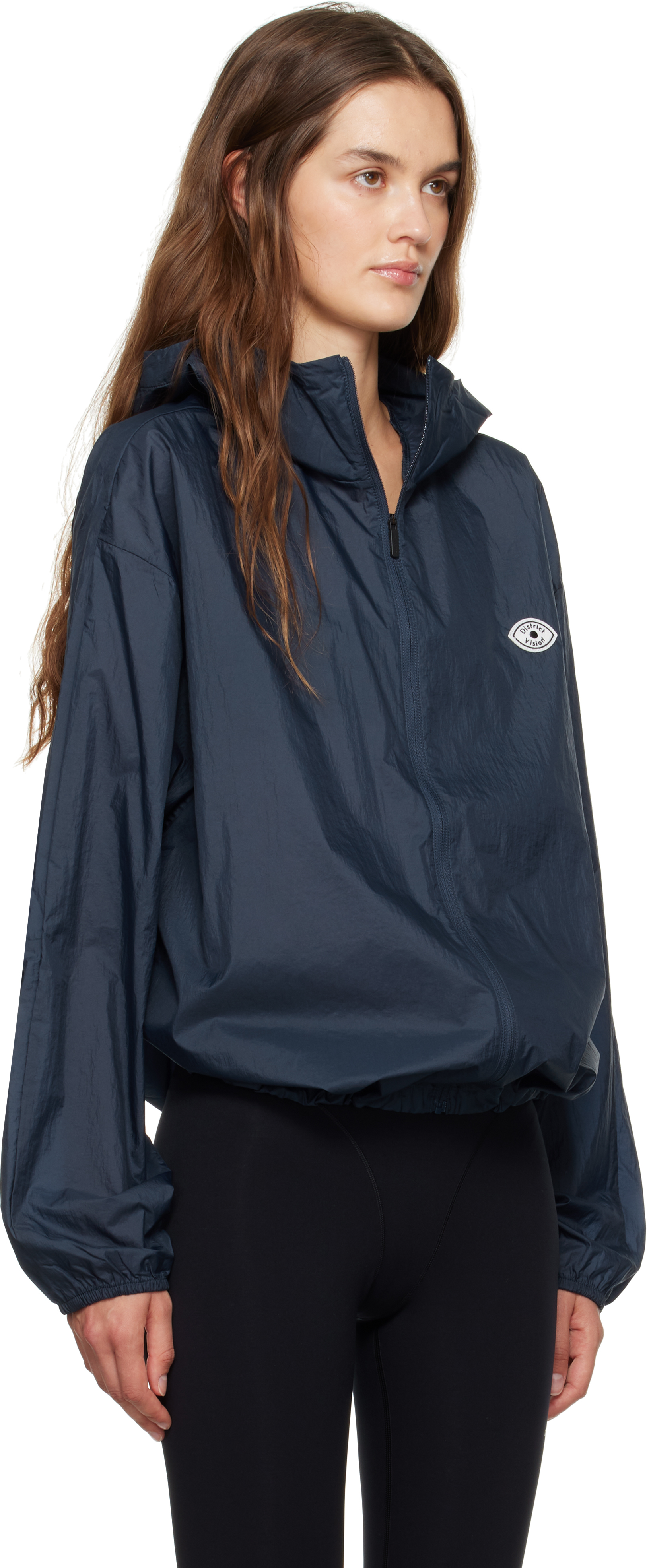 District Vision Navy Ultralight Dwr Windbreaker Jacket In Blue