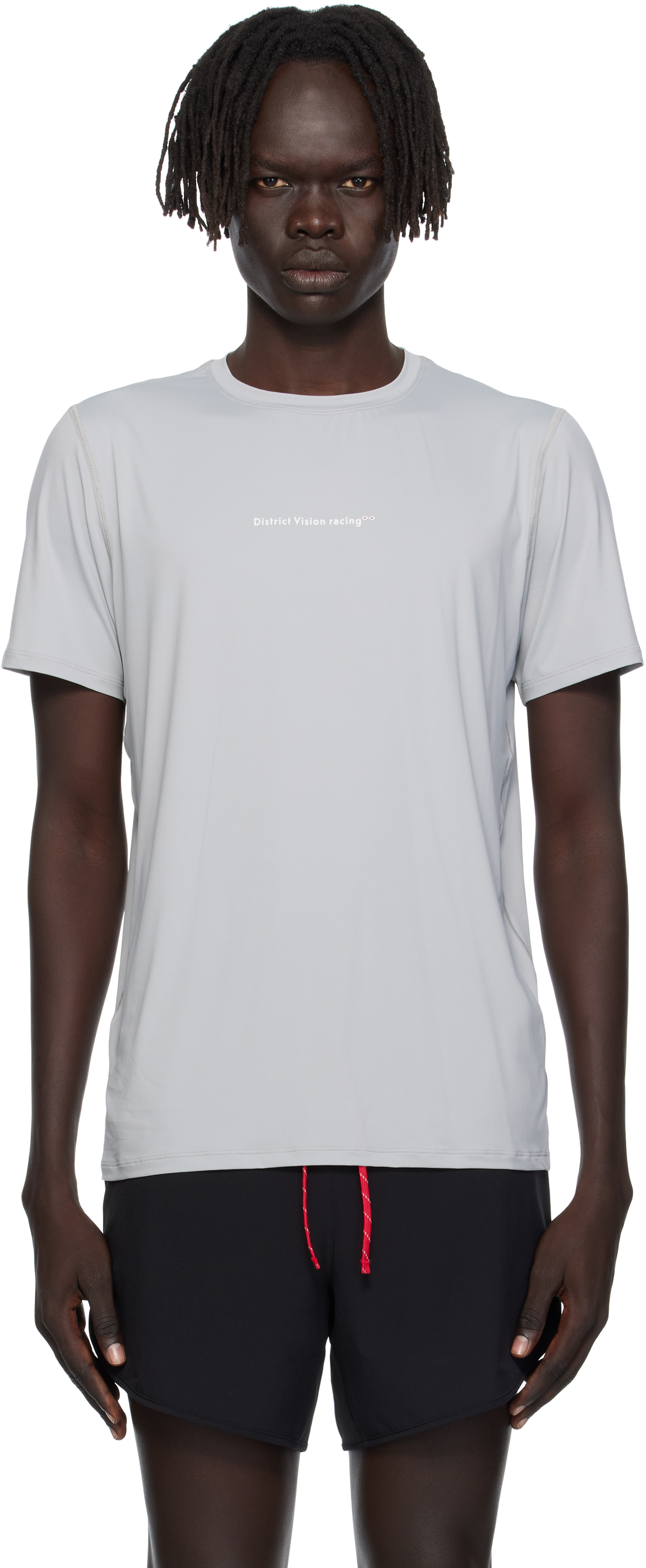 District Vision Gray Ultralight Aloe Short Sleeve T-shirt In White
