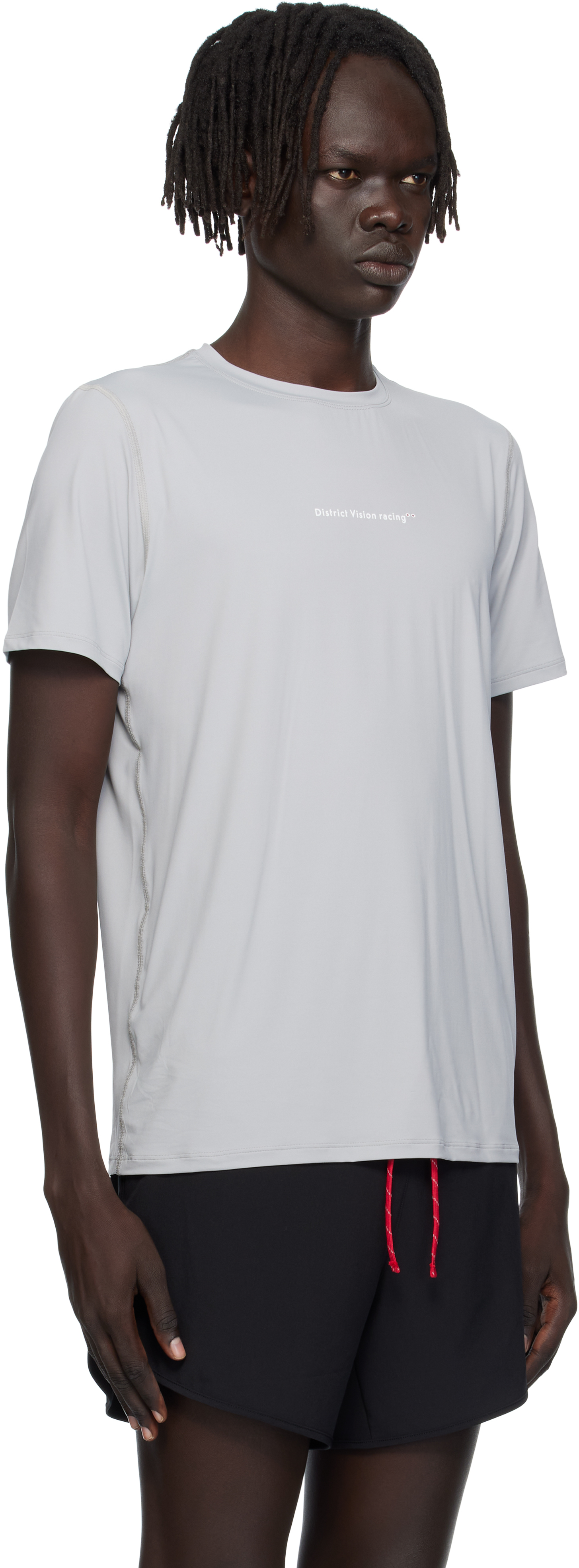District Vision Gray Ultralight Aloe Short Sleeve T-shirt In White