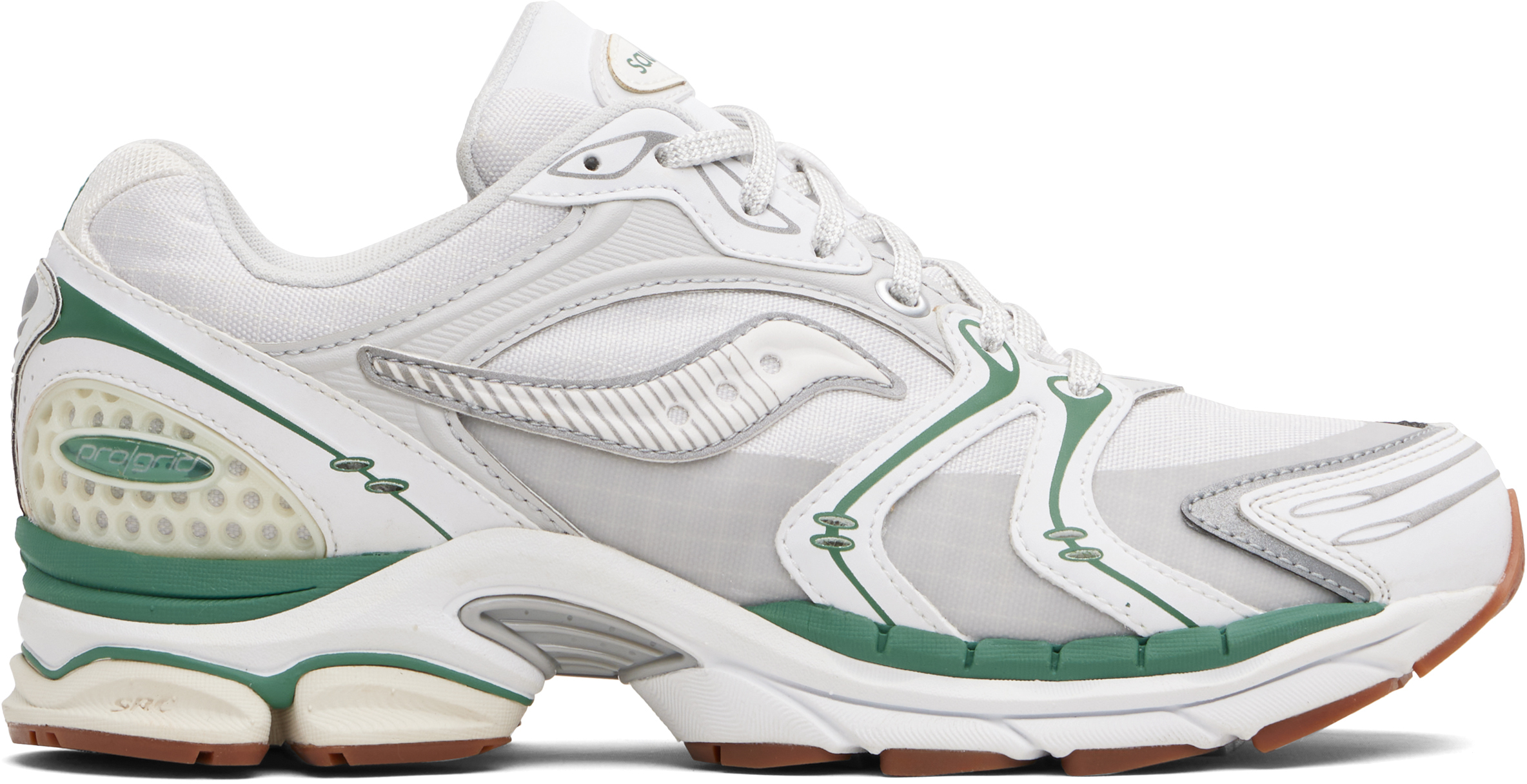 White & Green ProGrid Triumph 4 Sneakers