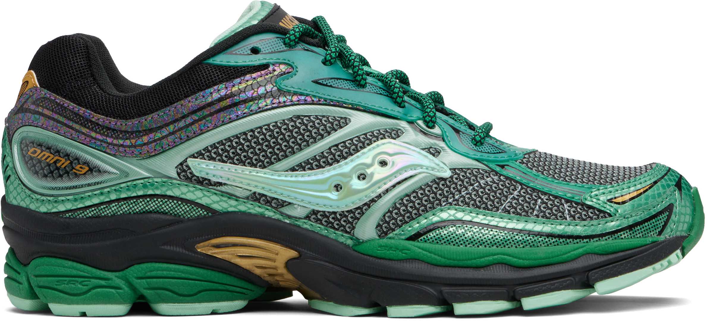 Green & Black ProGrid Omni 9 Glowaconstrictor Sneakers