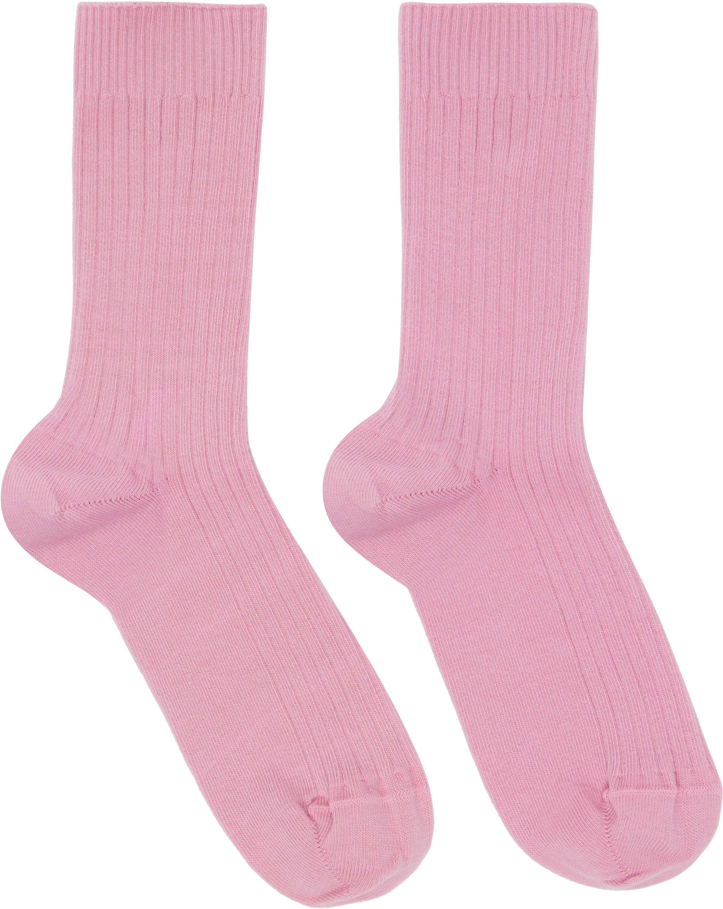 Baserange Three-pack Multicolor Organic Cotton Rib Overankle Socks In Multi