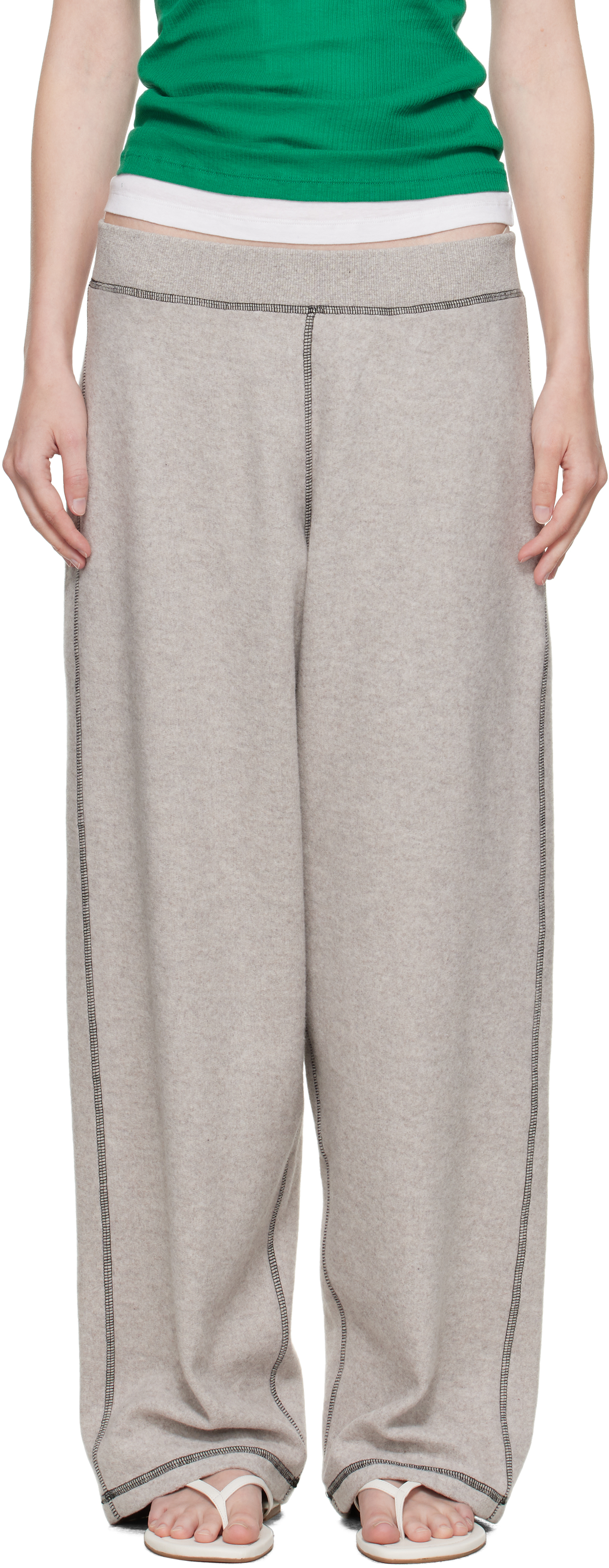 Gray Fold Sweatpants