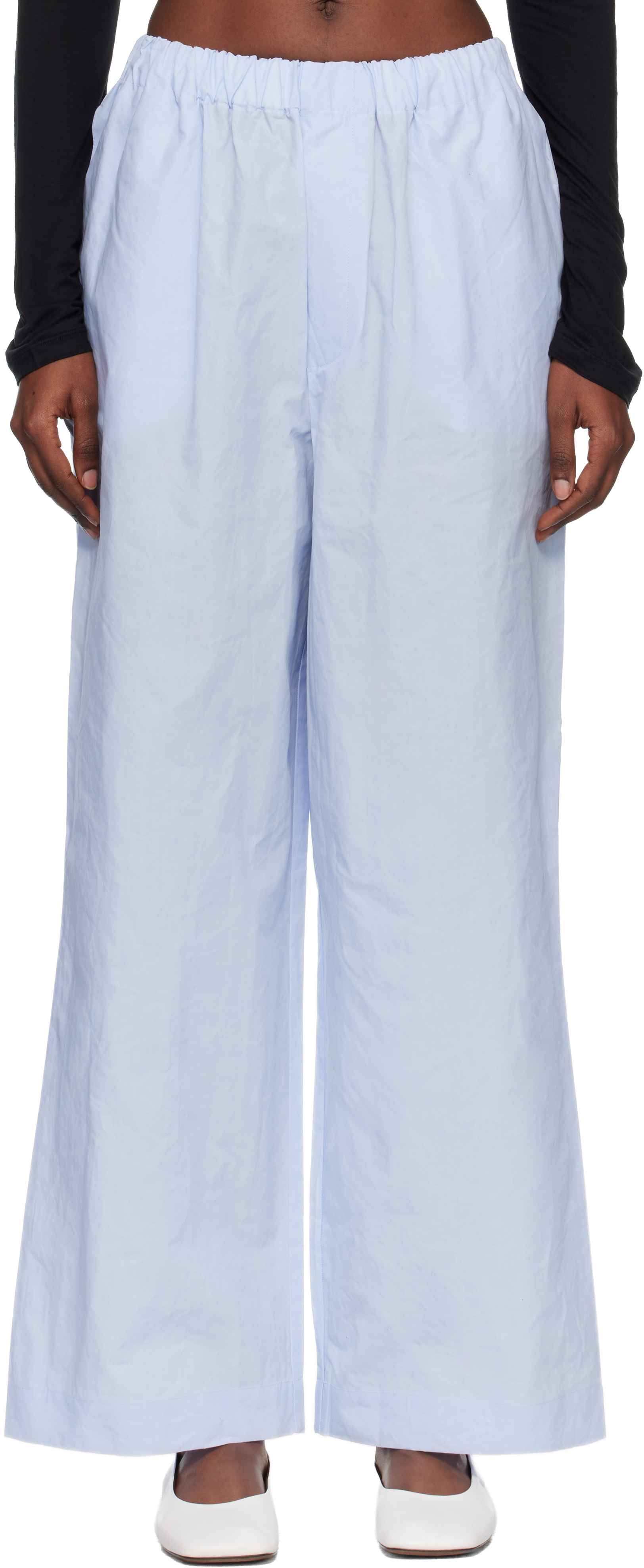 Blue Claude Lounge Pants by Baserange on Sale