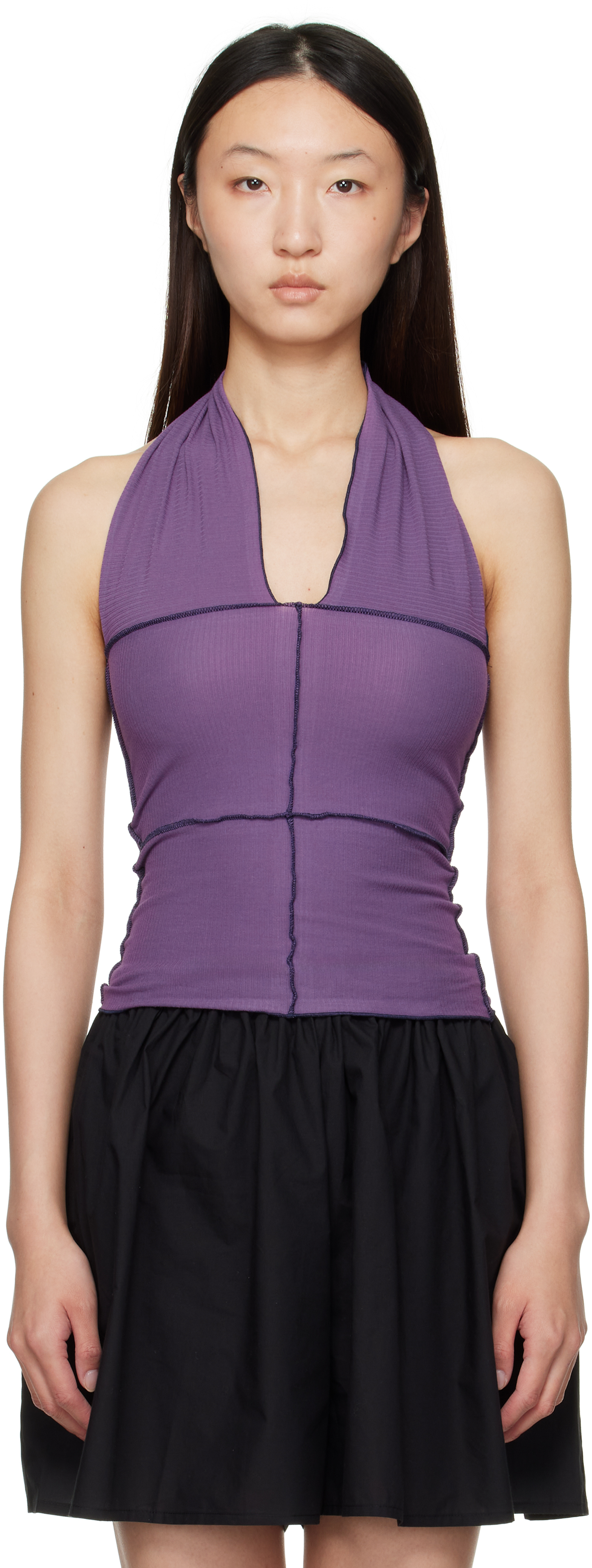 Baserange Purple Cinder Halter Top
