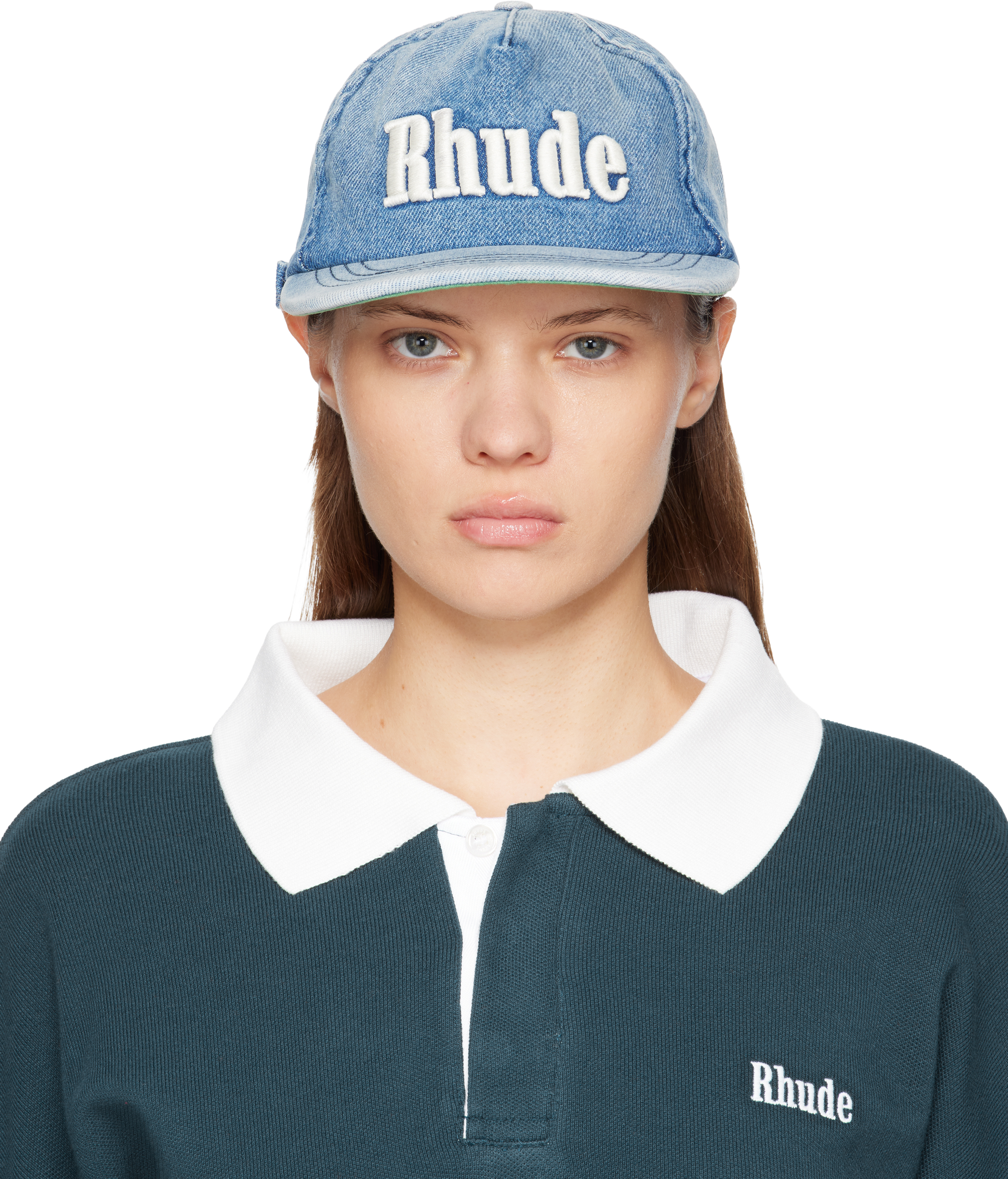 RHUDE LIGHT BLUE CAP Rhude Satin Logo Hat – Oneness Boutique main image 4