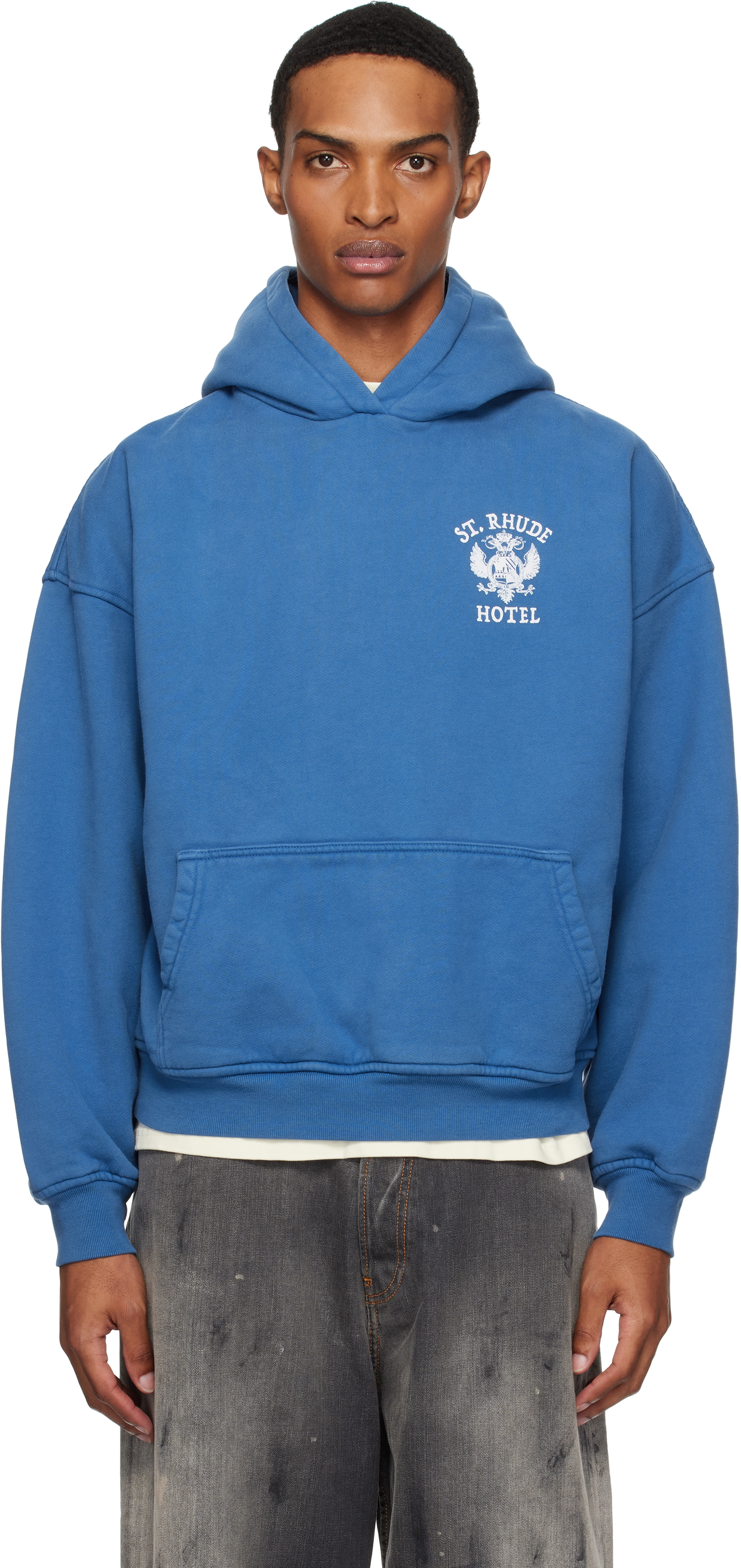 Blue 'St. Rhude' Seal Hoodie