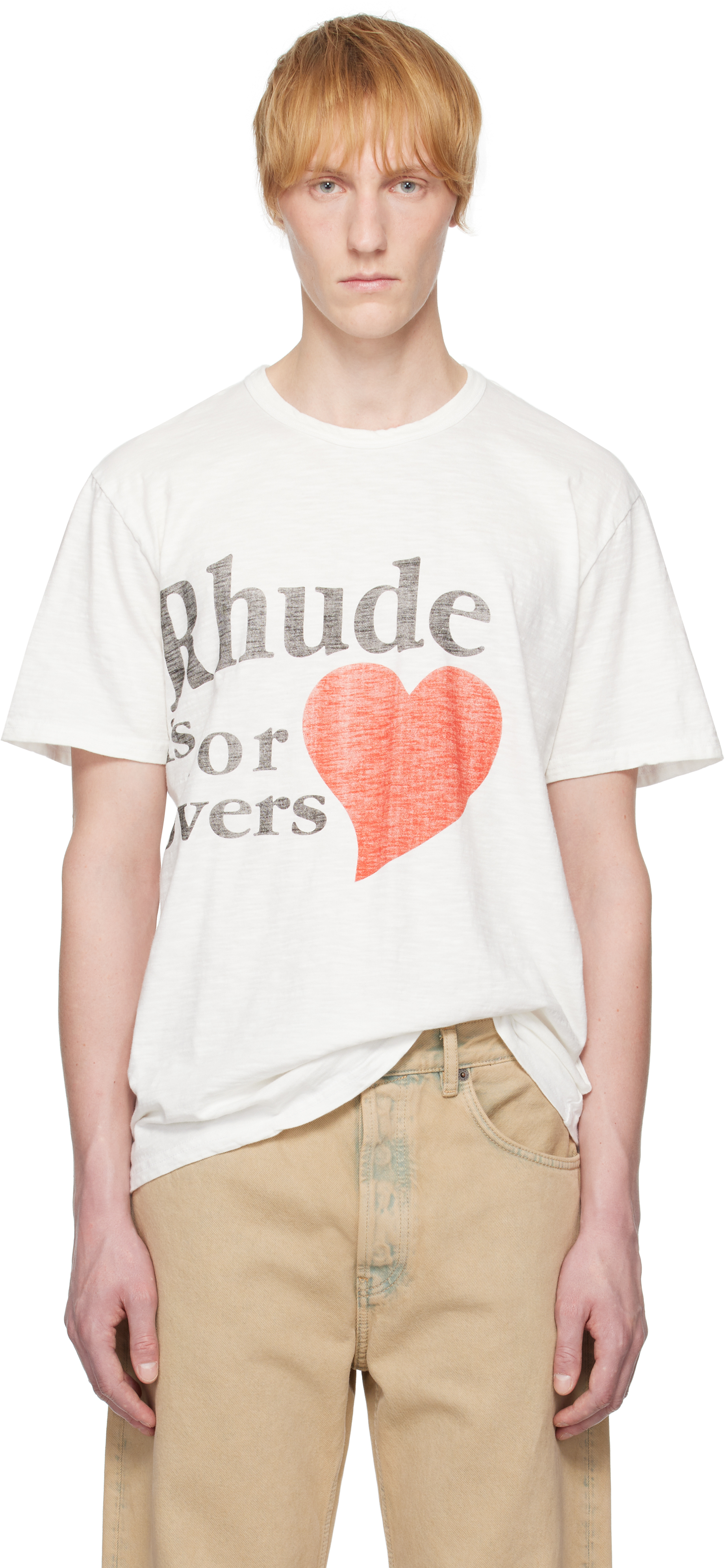 White Slub 'Lovers' T-shirt