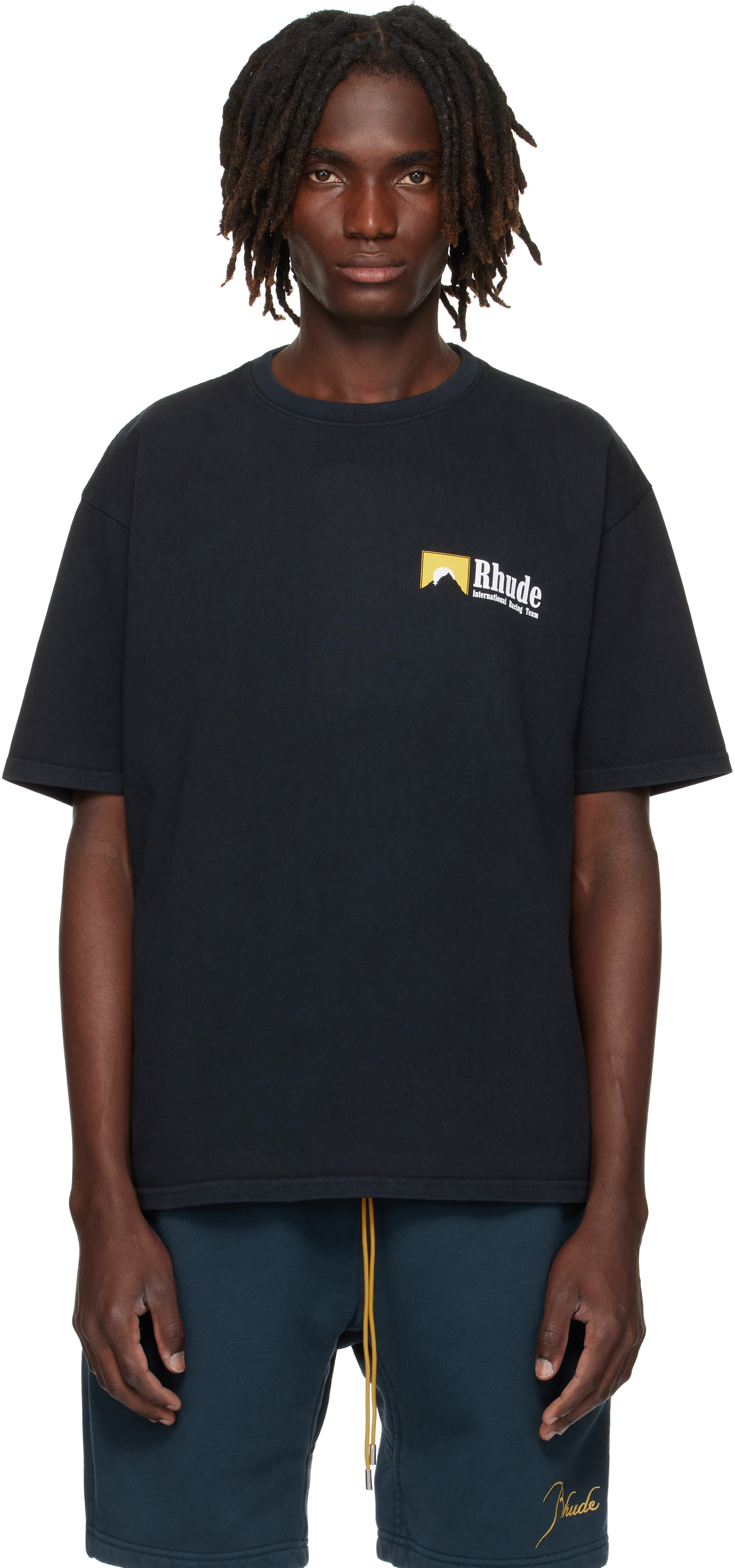 Black International Racing Logo T-shirt