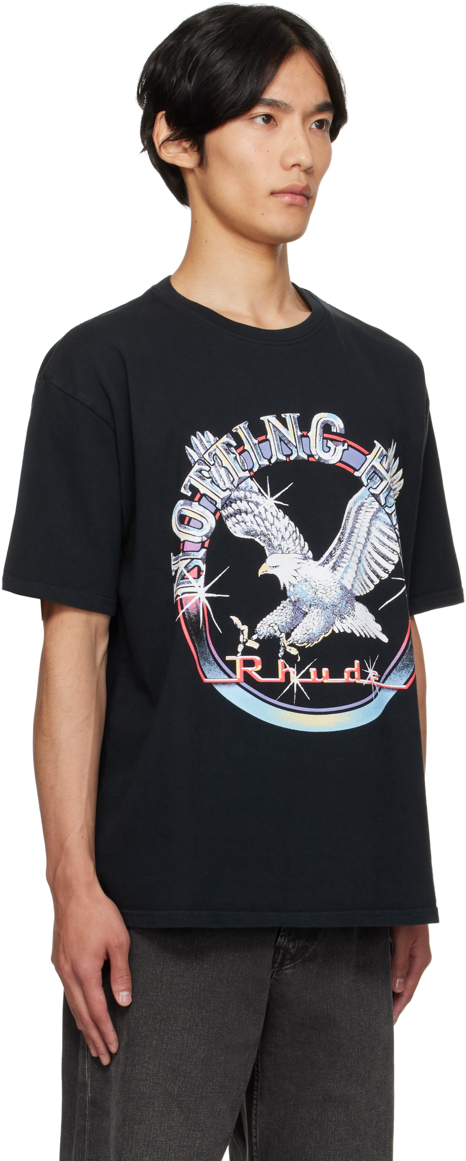 Rhude Notting Hill Eagle Graphic T-shirt In Black