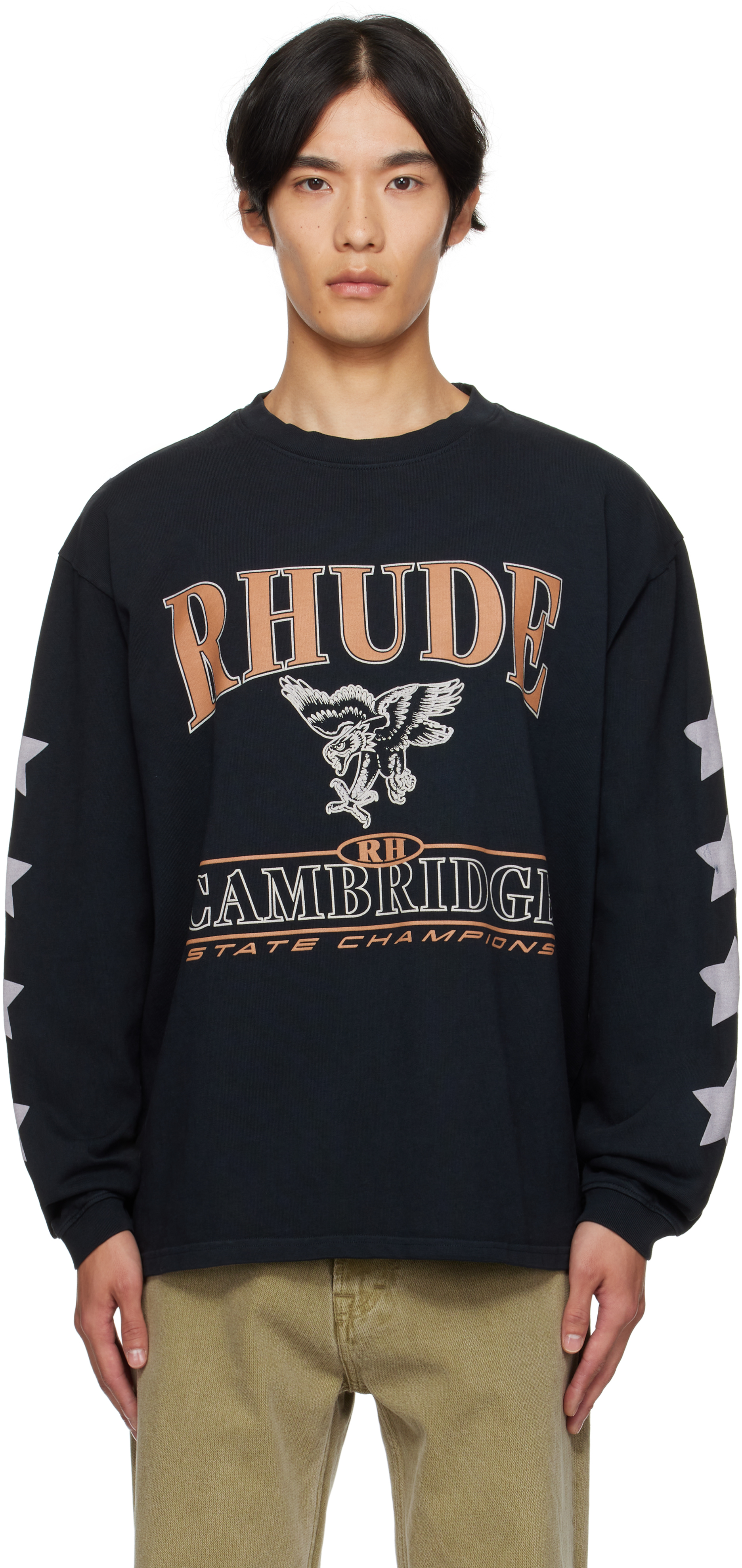 Black 'Cambridge State Champs' LS T-shirt